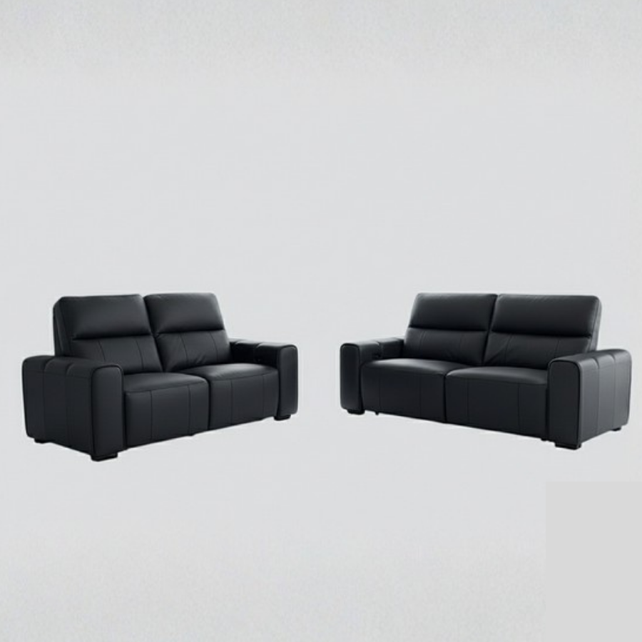 Como Leather 3+2 Seater Electric Reclining Sofa Set