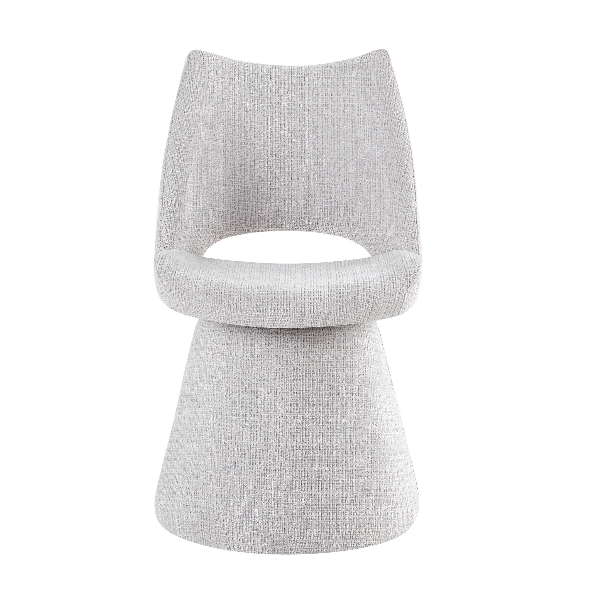 Romy Swivel Dining Chairs in Grey - AMC Furniture