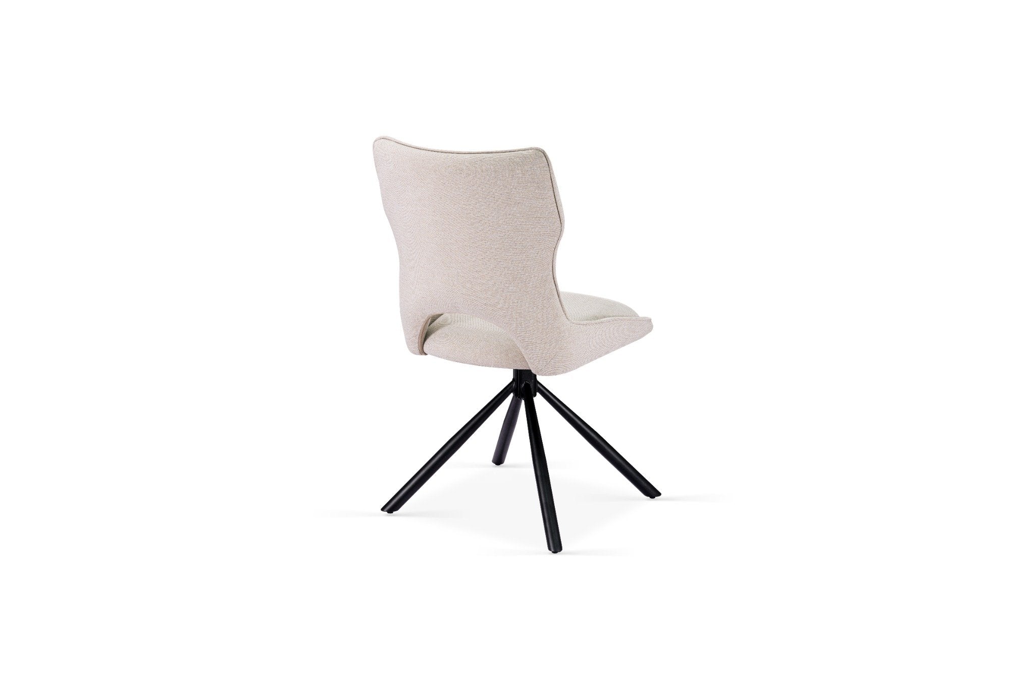 Noah Swivel Dining Chair in Beige - AMC Furniture