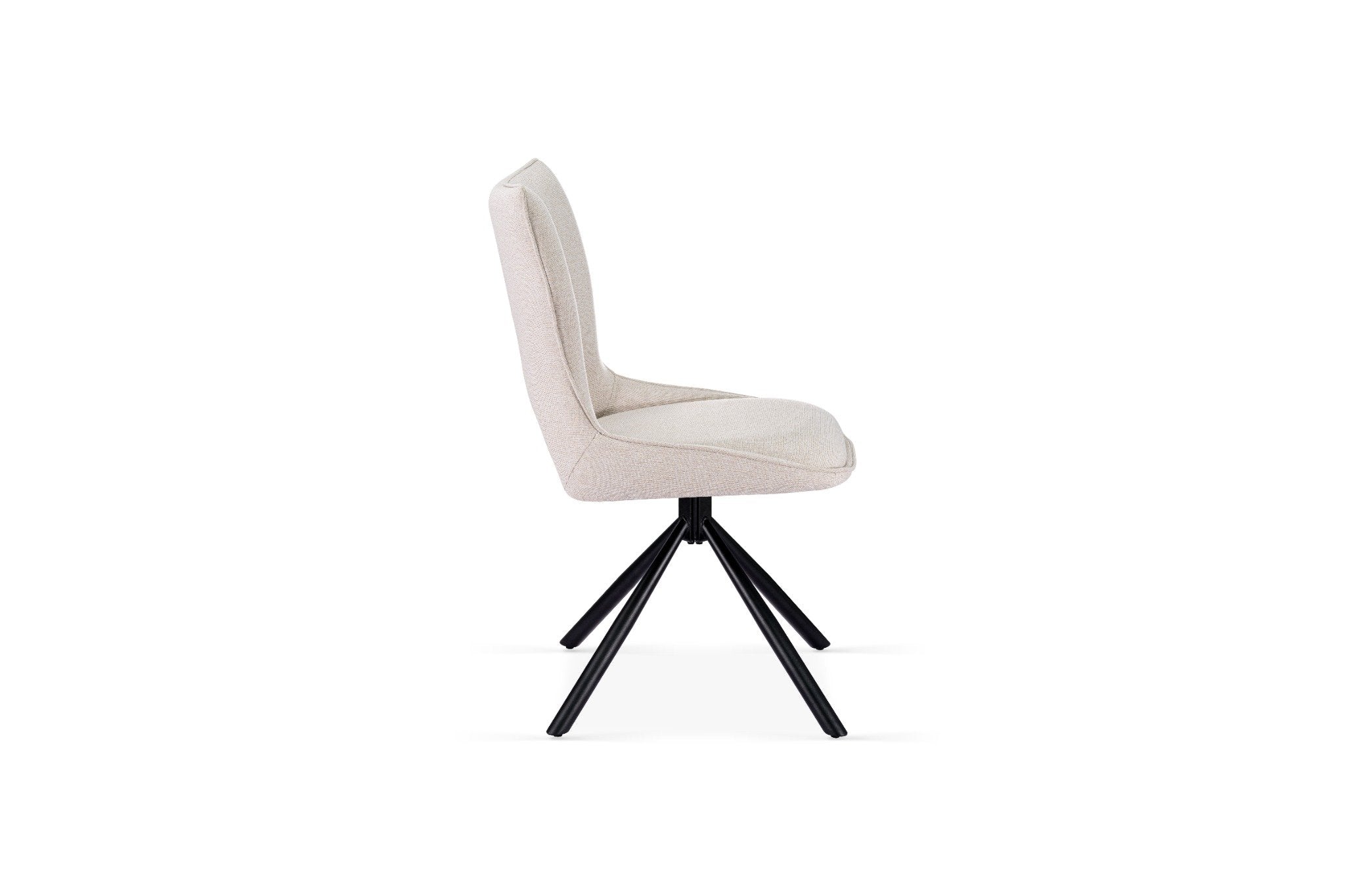 Noah Swivel Dining Chair in Beige - AMC Furniture