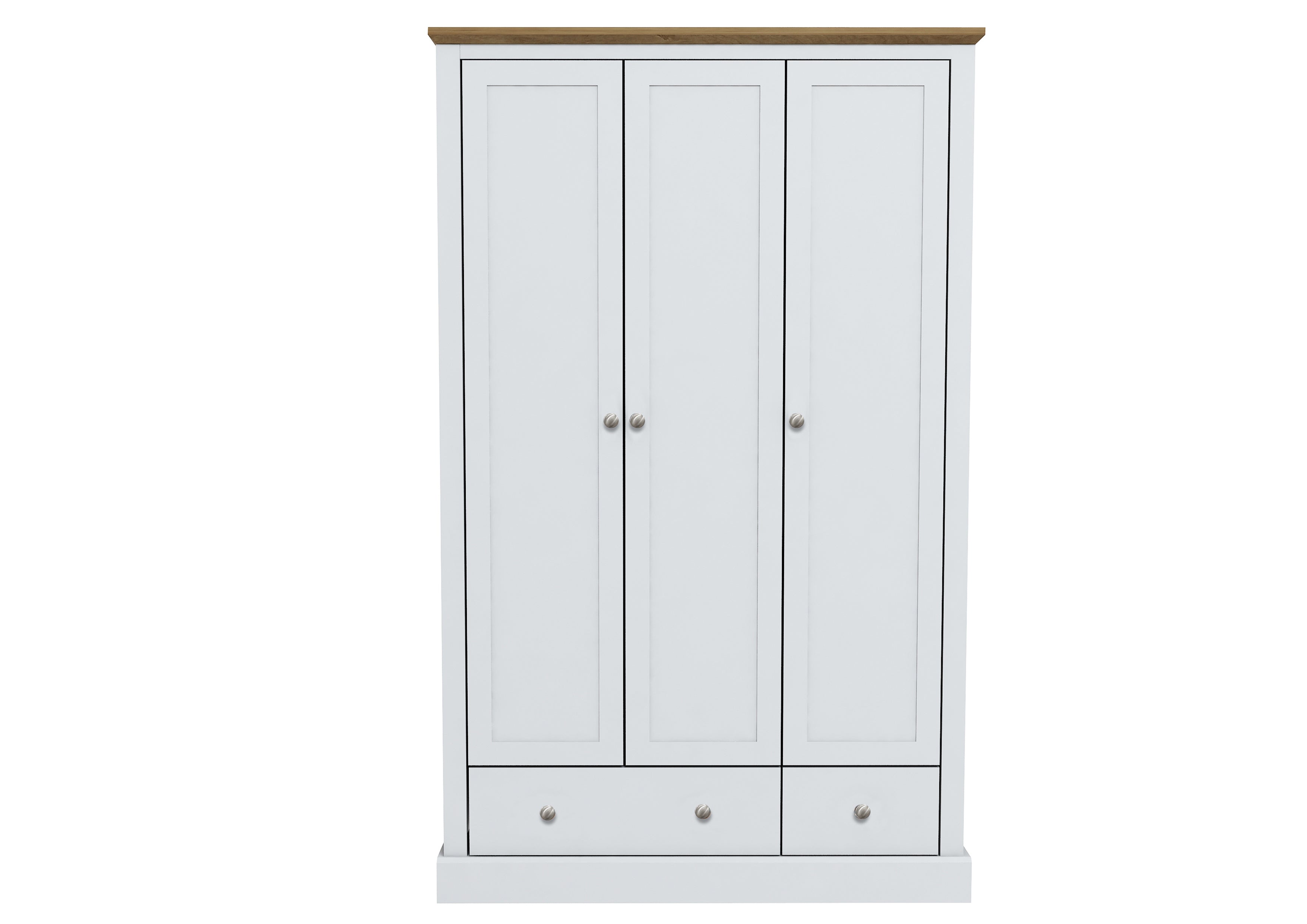 DEVON WHITE 3 DOOR 2 DRAWER WARDROBE ( 2 PACKS ) (14969138151802)