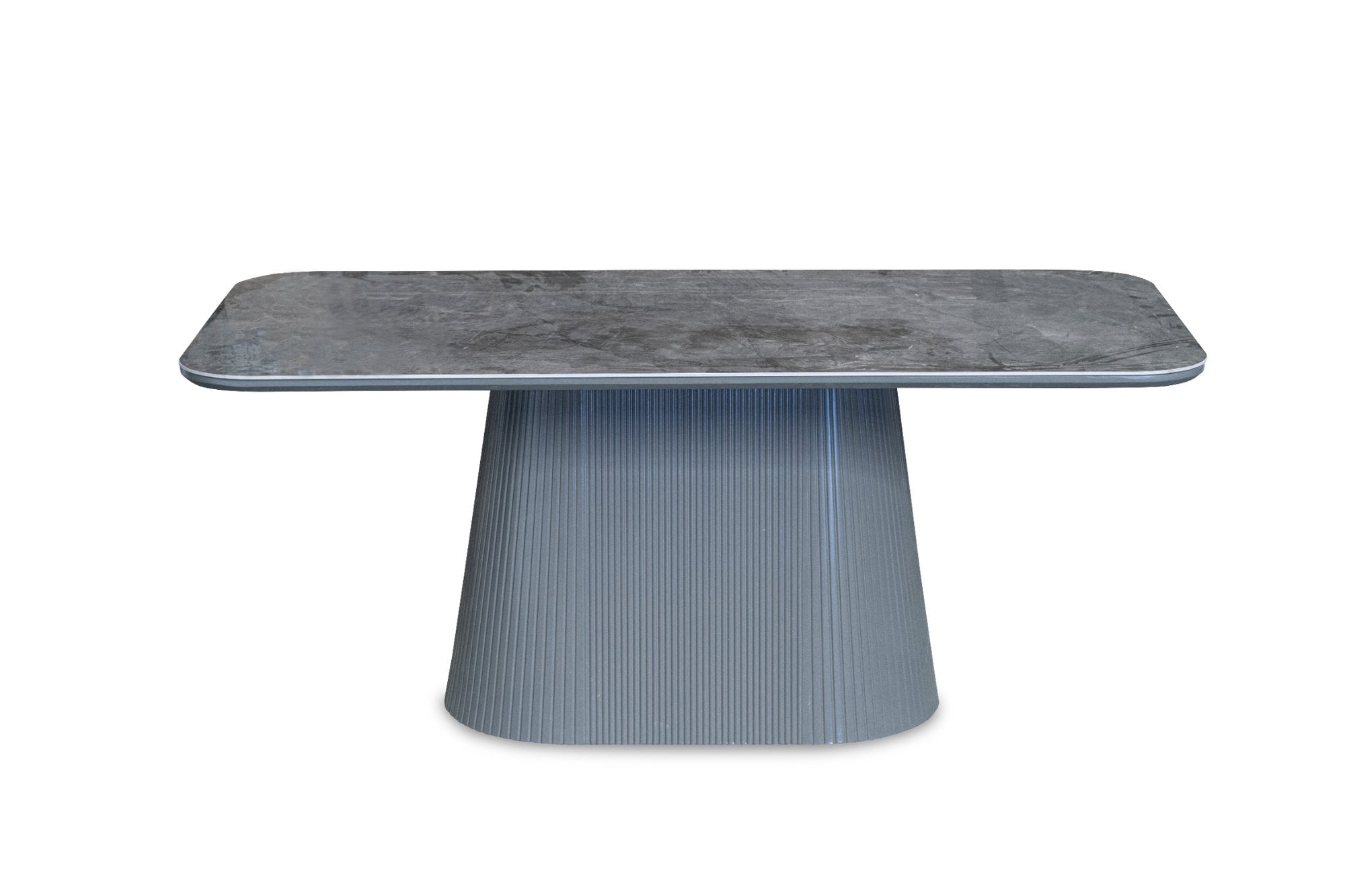 Elsa Grey Oval Ceramic Dining Table - AMC Furniture