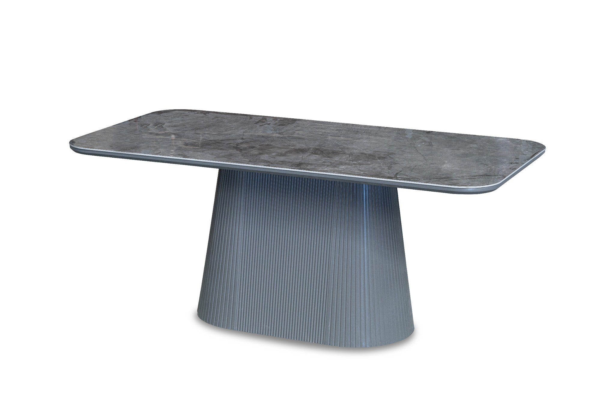 Elsa Grey Oval Ceramic Dining Table - AMC Furniture