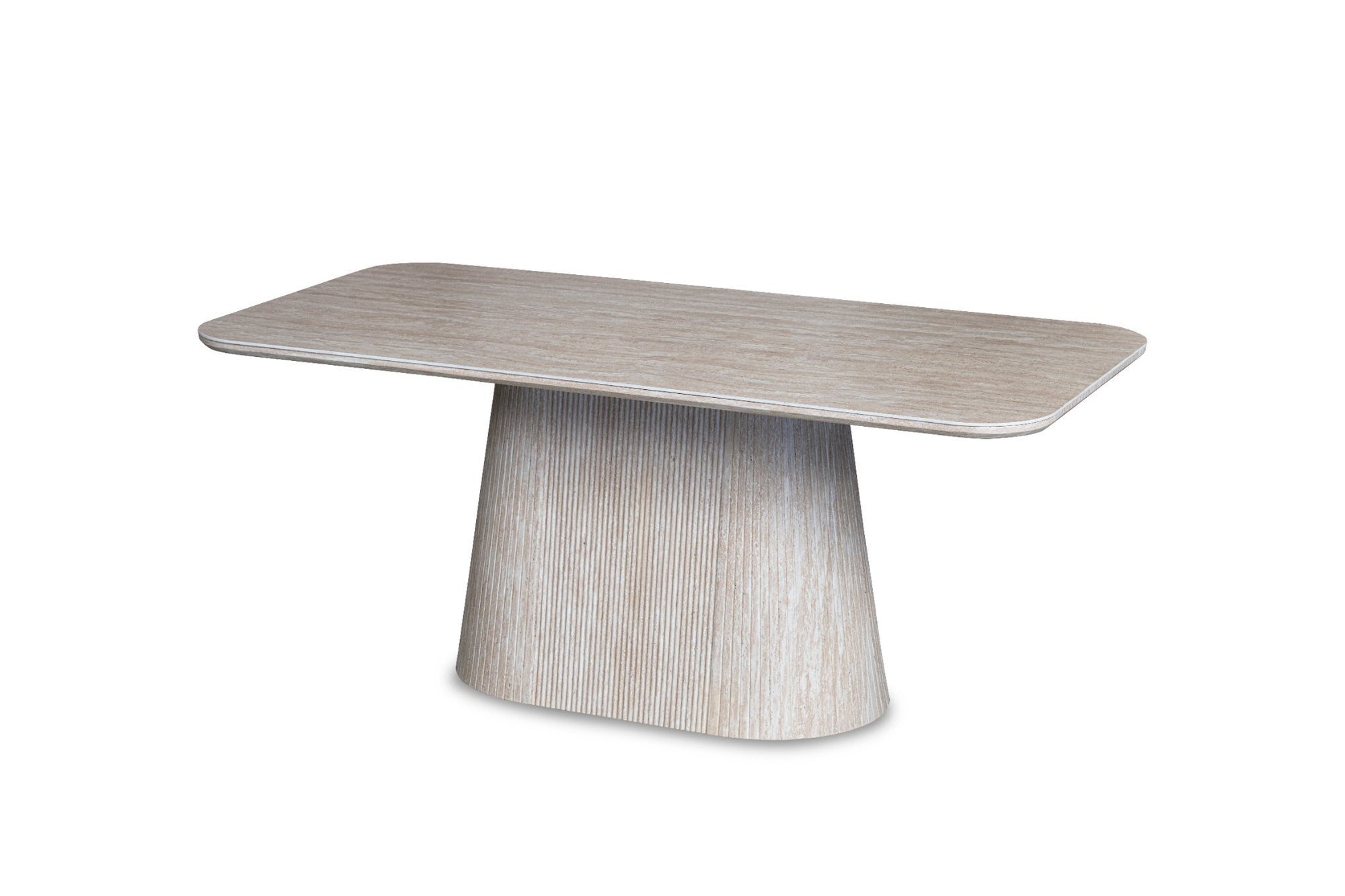 Elsa Beige Oval Ceramic Dining Table - AMC Furniture