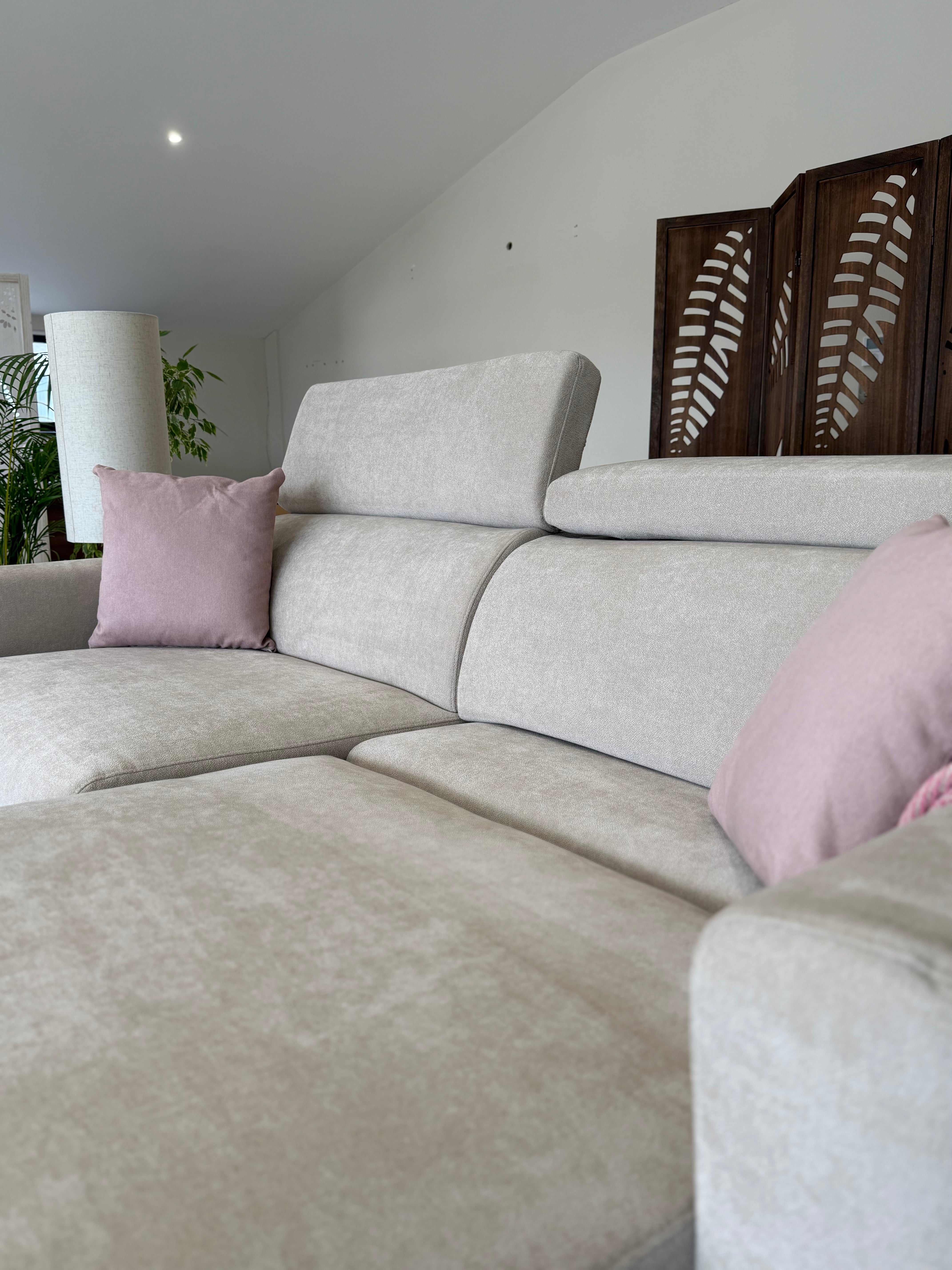 Raye 3 Seater Electric Sofa Bed in Beige - AMC Furniture