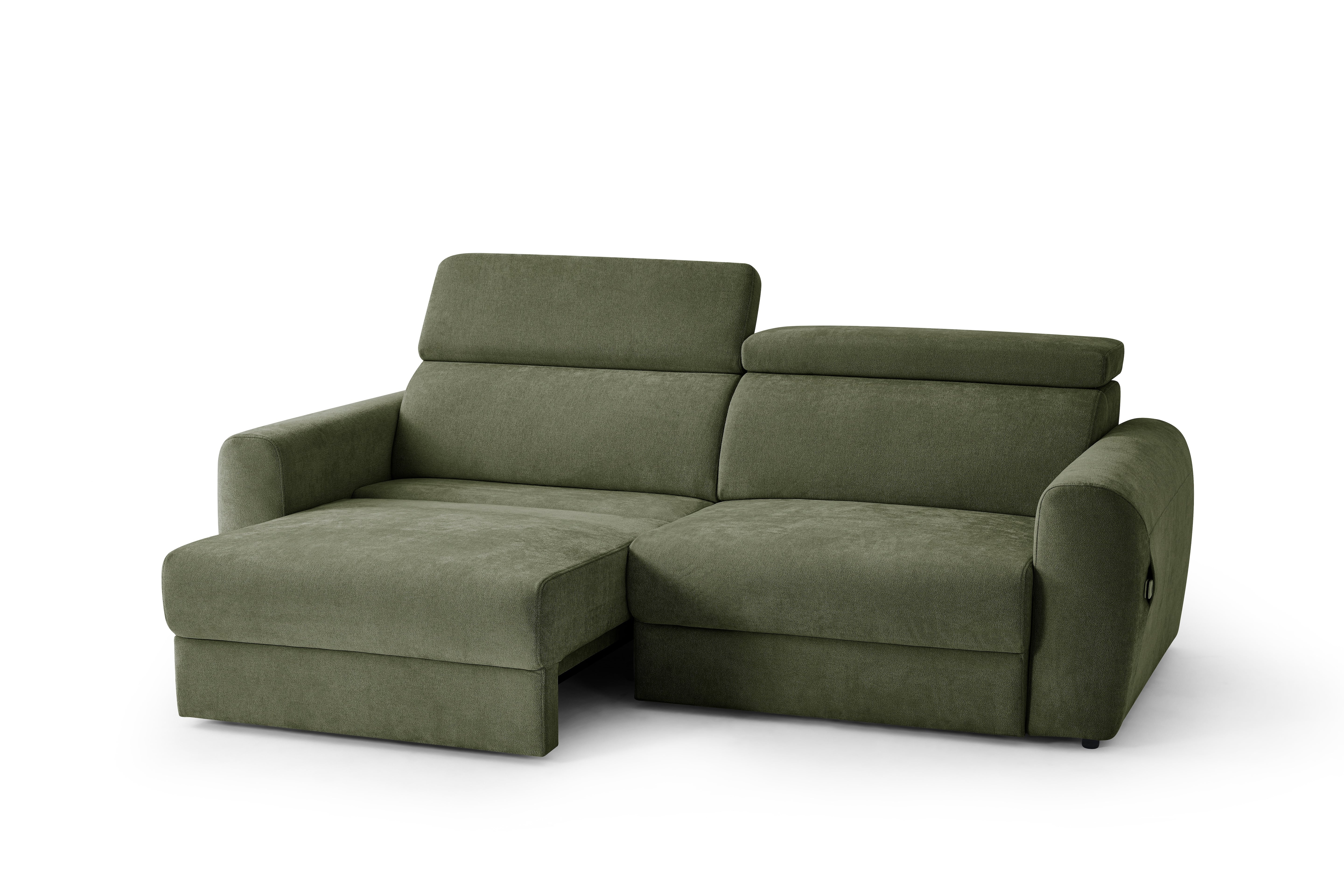 Raye 3 Seater Electric Sofa Bed in Green - AMC Furniture