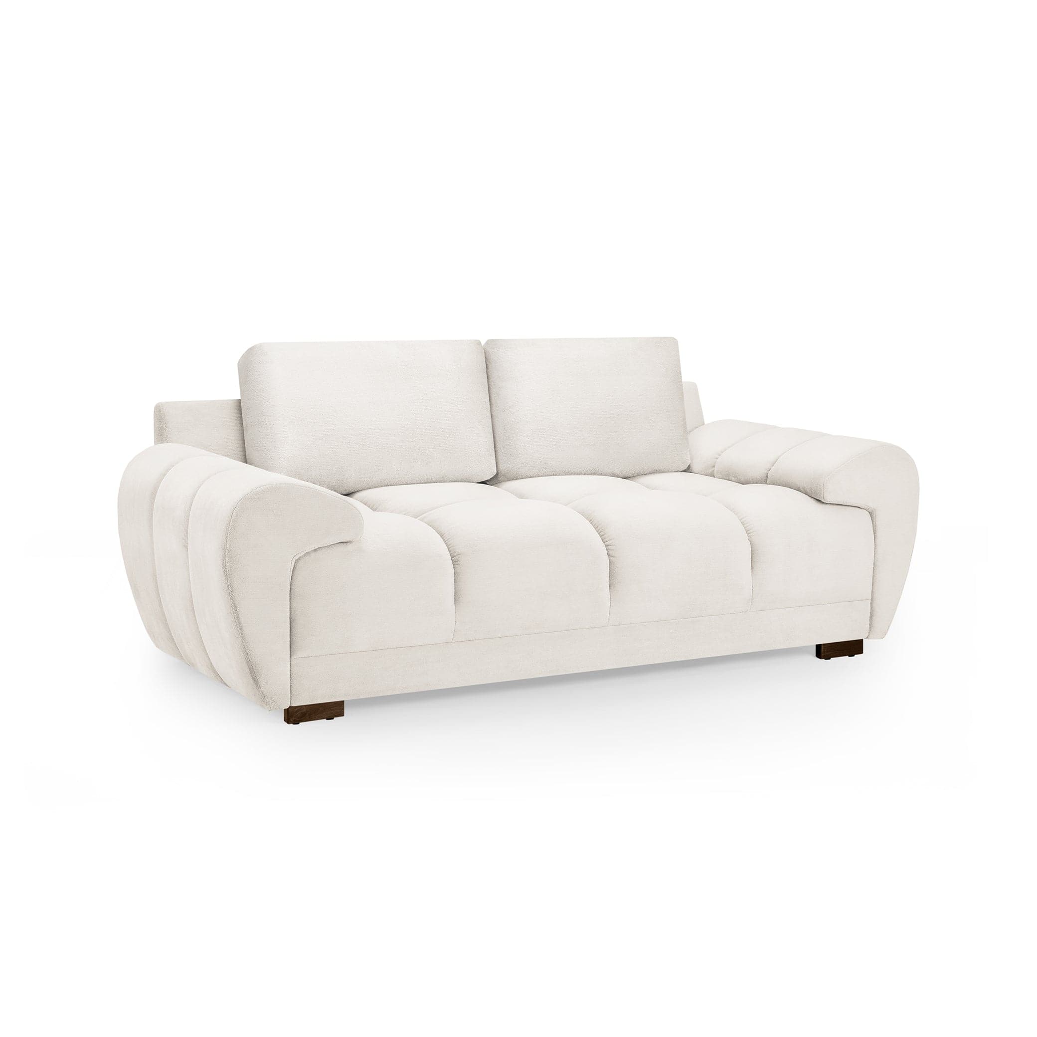 Devoke 2 Seater Sofa in Cream - front view (7021954957376)