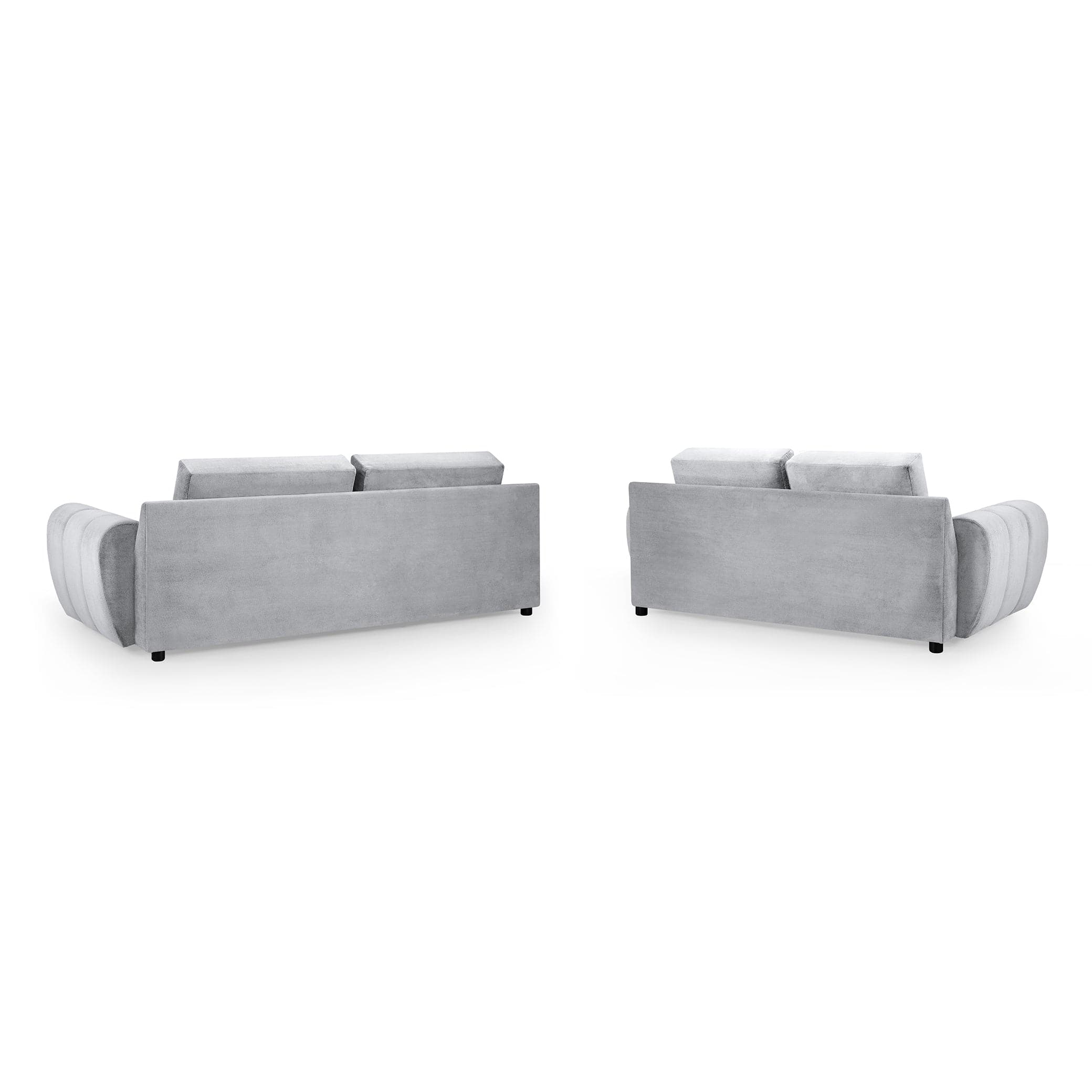 Devoke 3+2 Sofa Set in Grey - back view (7021957611584)