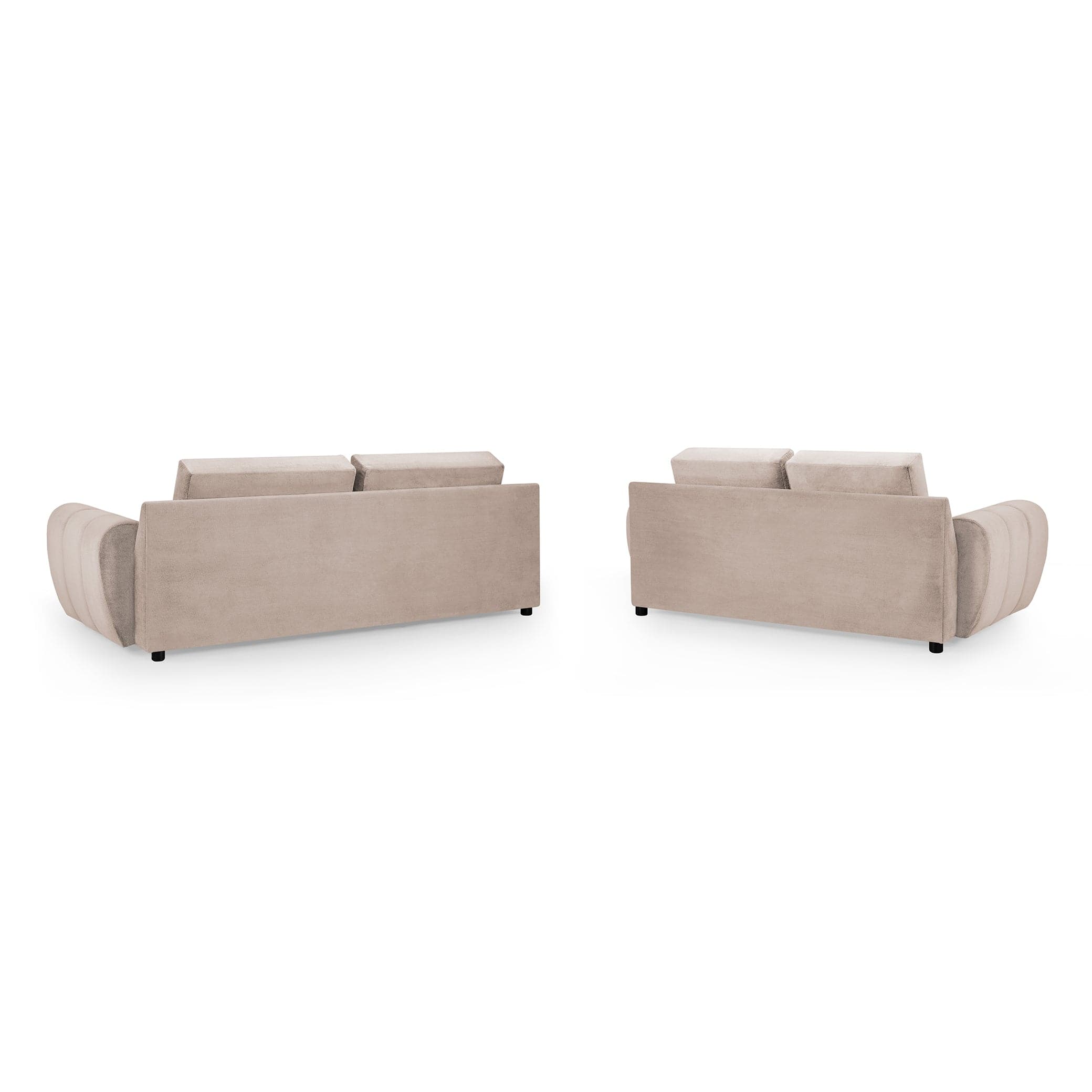 Devoke 3+2 Sofa Set in Mocha - back view (7021957349440)