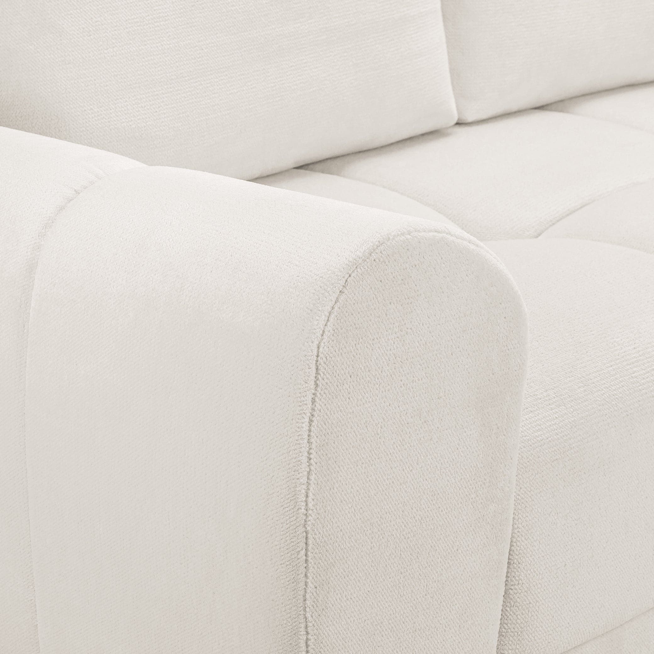 Devoke Sofabed Cream Universal Corner Sofa - armrest view (7021961281600)