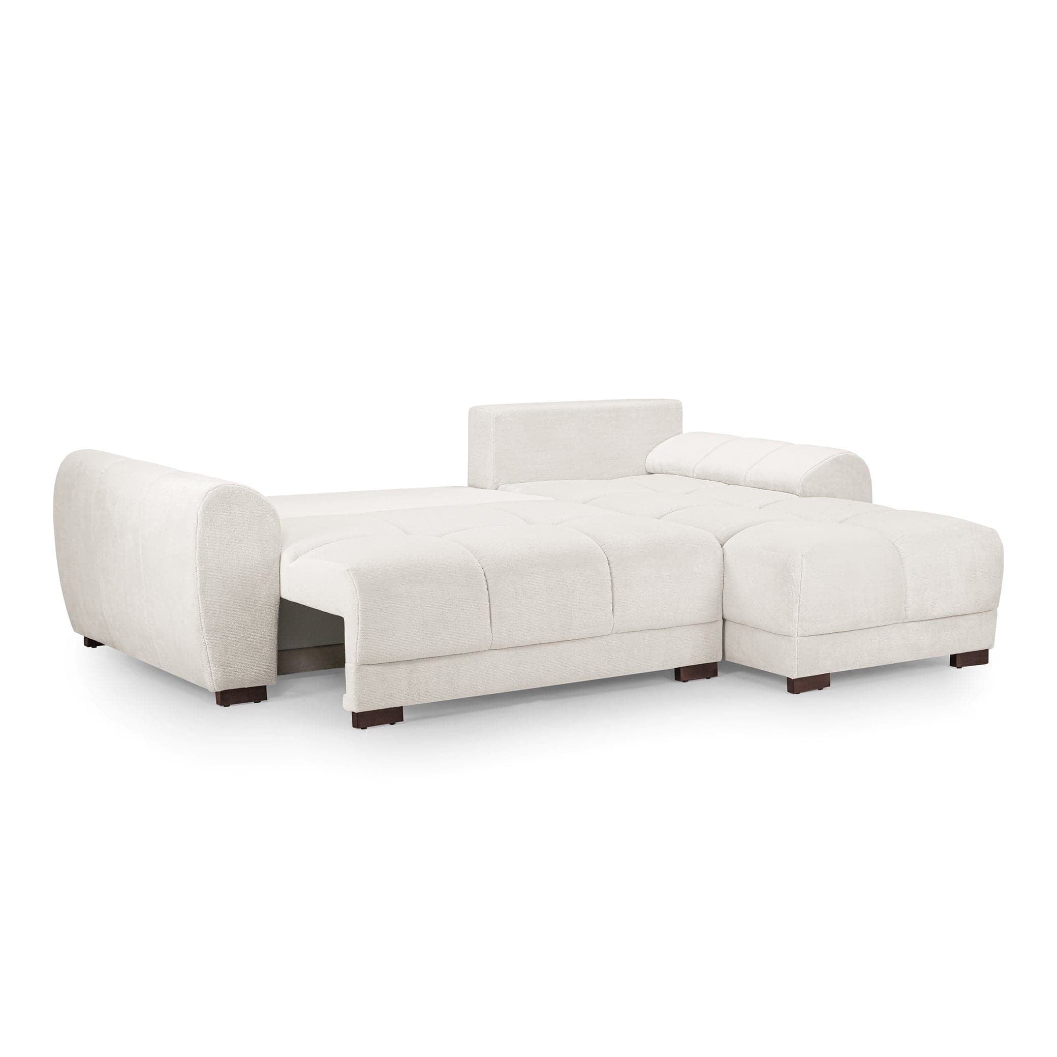 Devoke Sofabed Cream Universal Corner Sofa - converts to a bed (7021961281600)