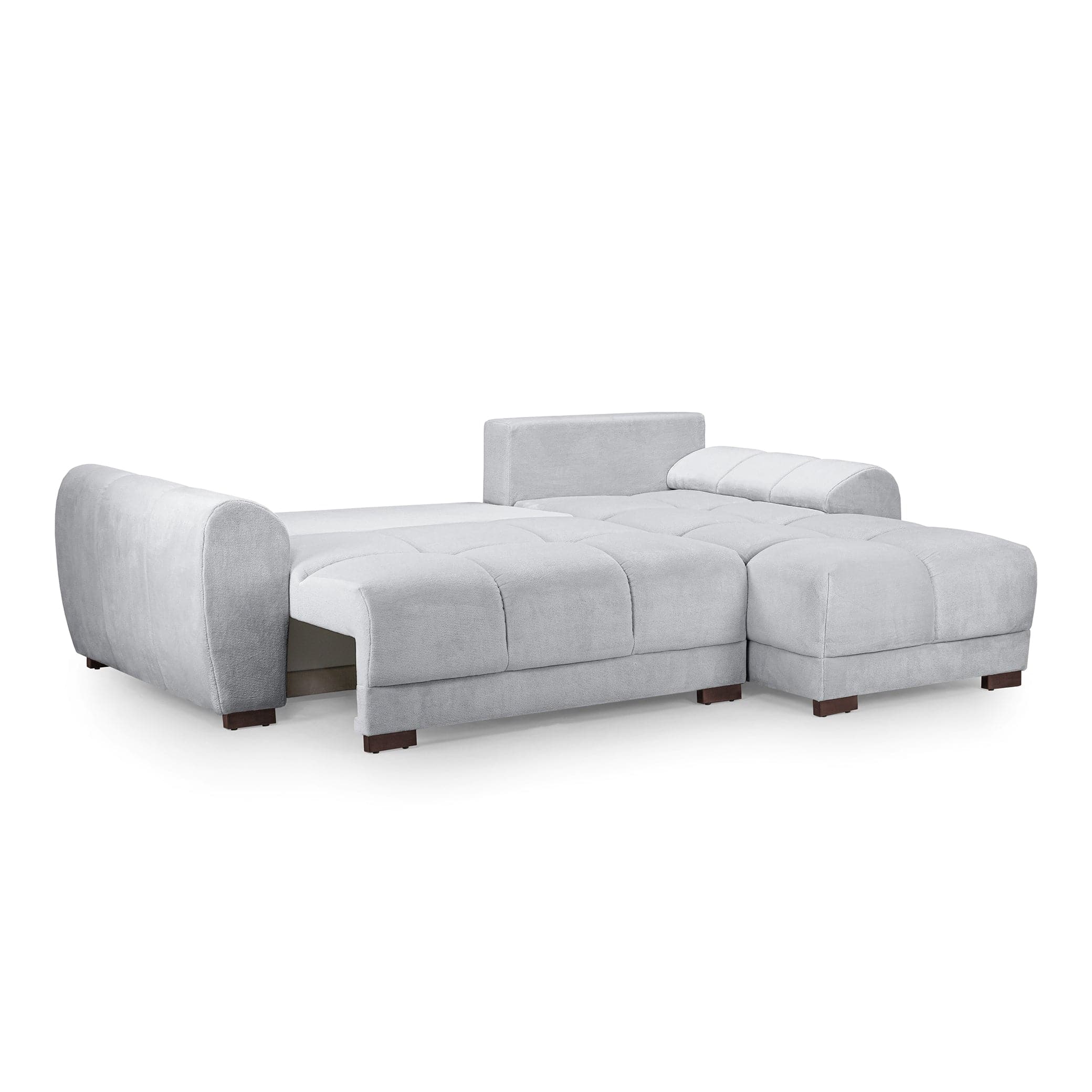 Devoke Sofabed Universal Corner Sofa in Grey - converts to a bed (7021962231872)