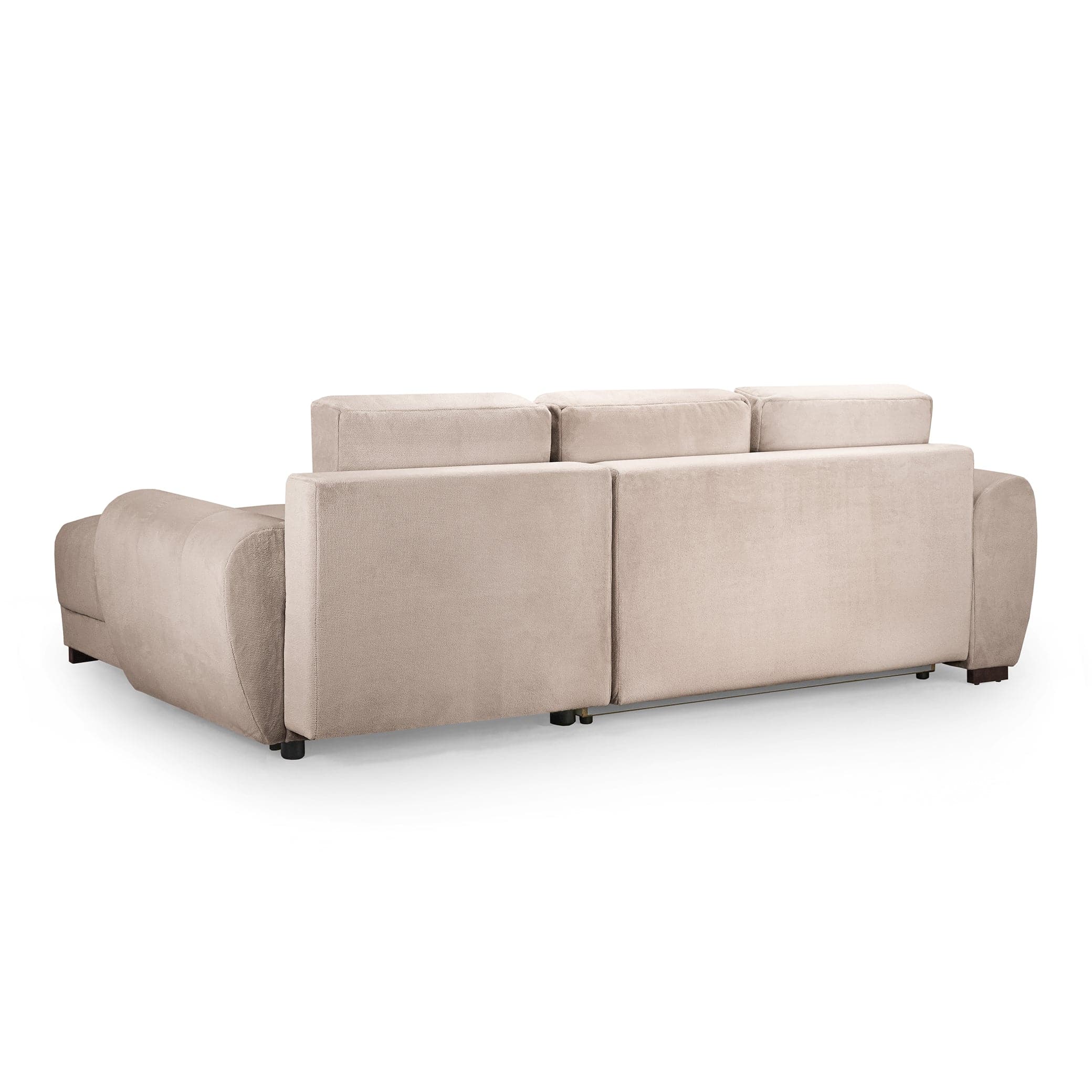 Devoke Sofabed Universal Corner Sofa in Mocha - back view (7021961674816)