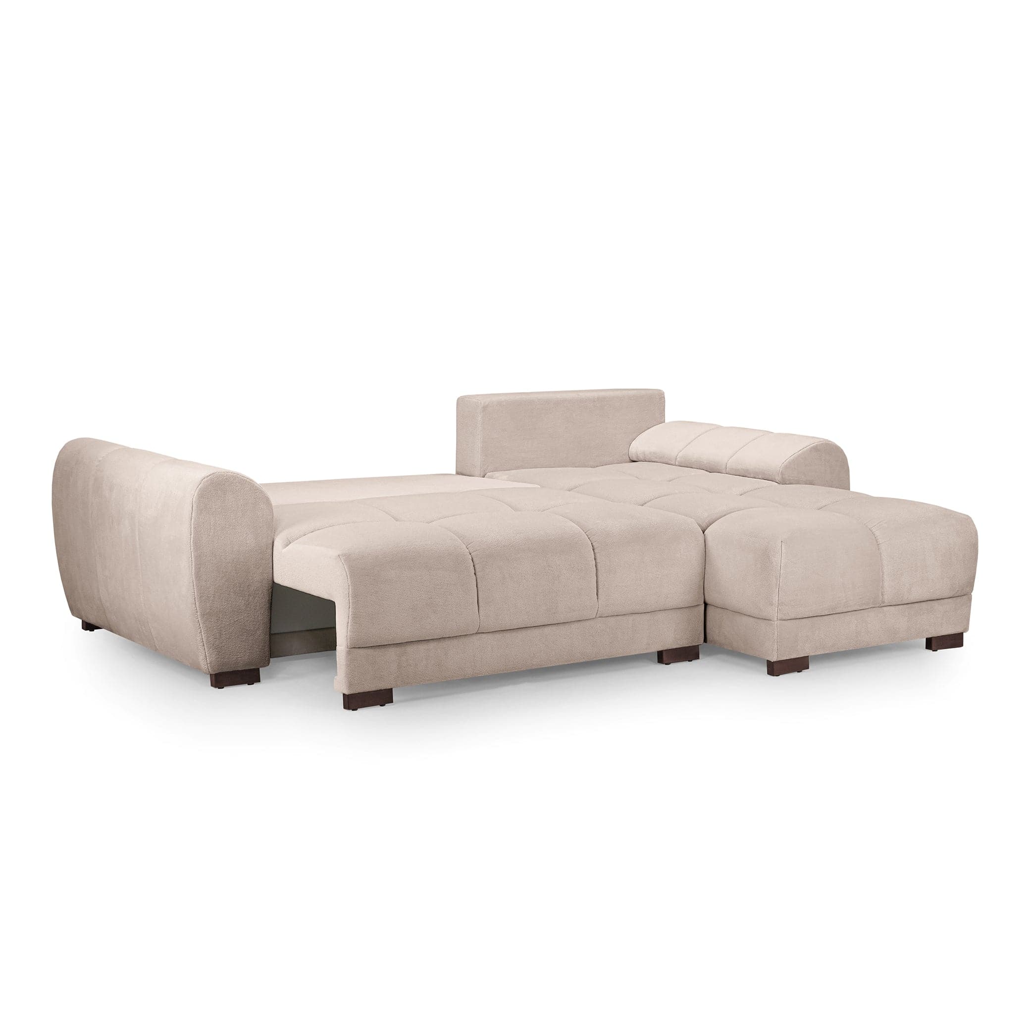 Devoke Sofabed Universal Corner Sofa in Mocha - converts to a bed (7021961674816)