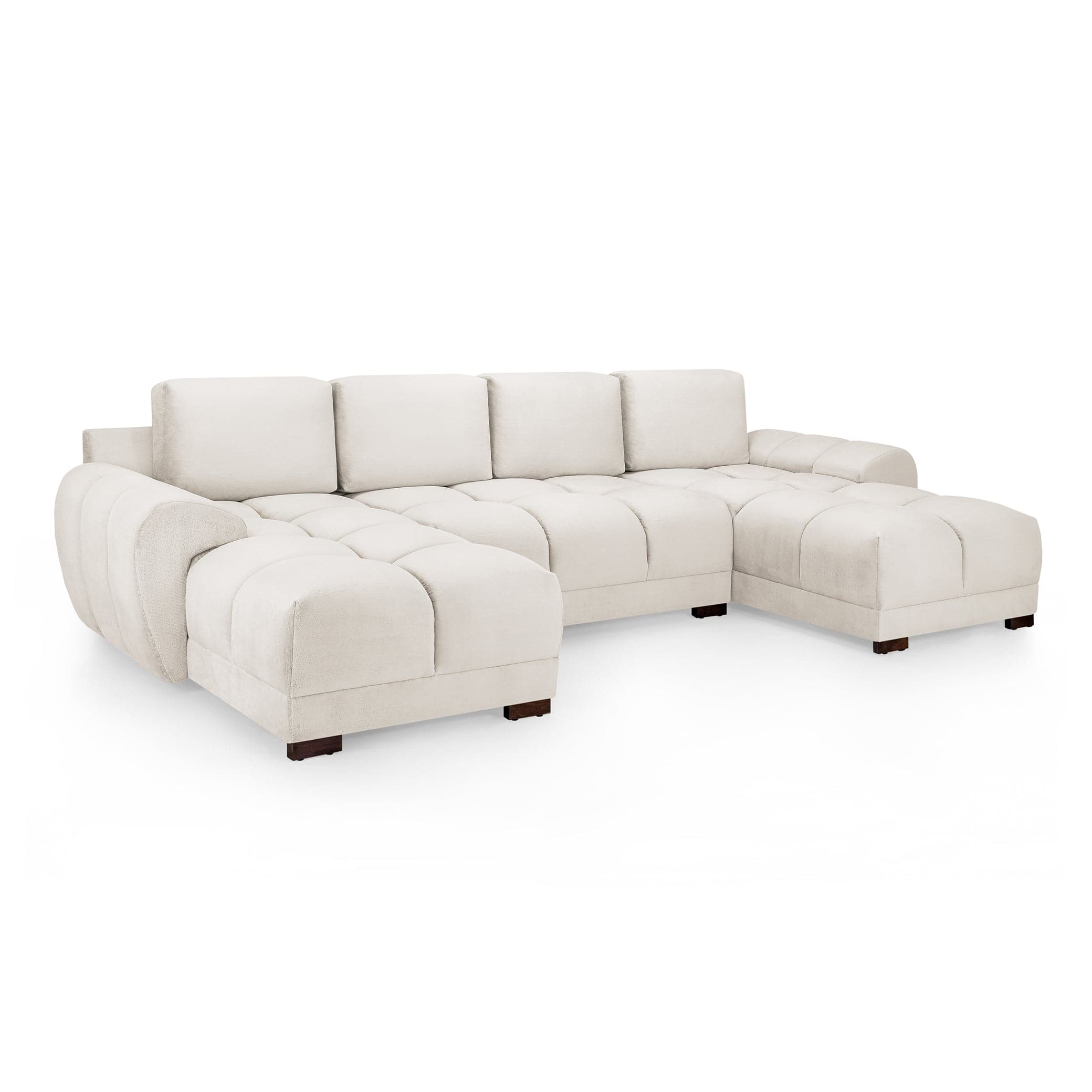 Devoke U Shape Corner Sofa in Grey (7021959839808)