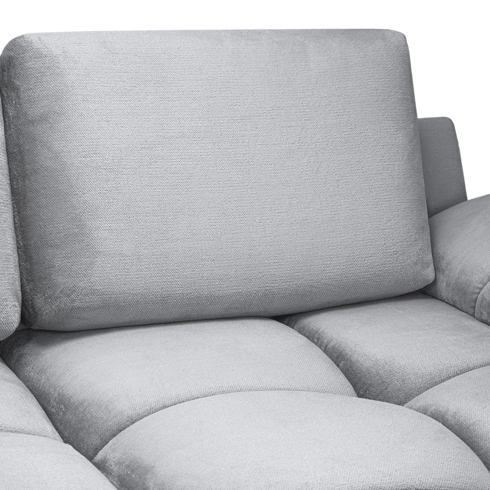 Devoke U Shape Corner Sofa in Grey - cushion view (7021959839808)