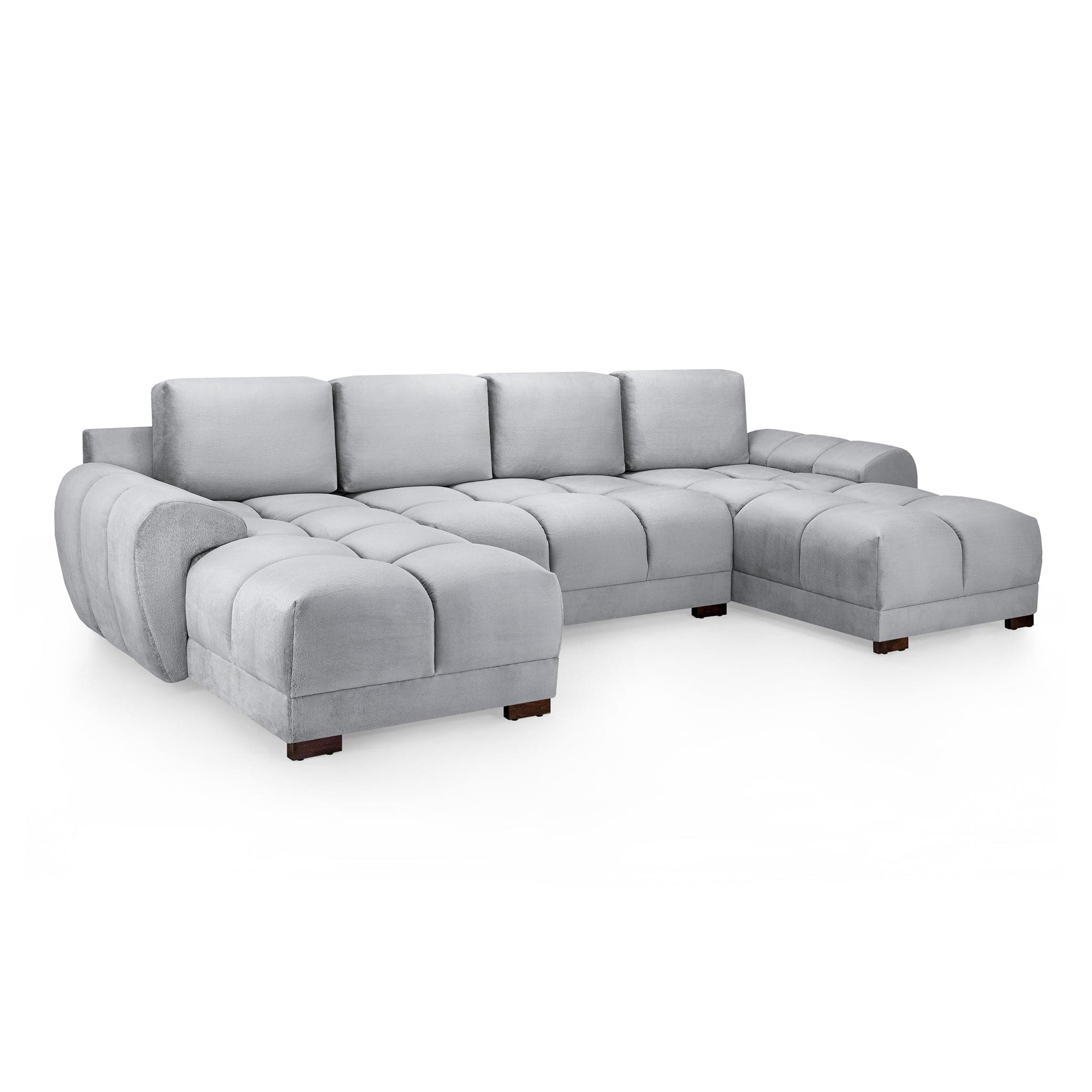 Devoke U Shape Corner Sofa in Grey (7021959839808)