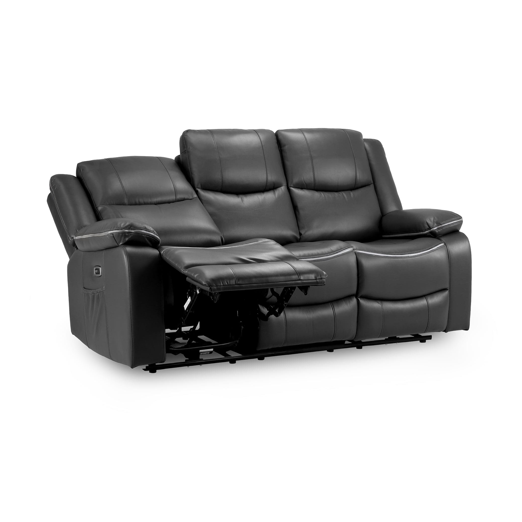 Dexter Electric Recliner Sofa Black 3 Seater sofa single extended, demonstrating (7023520153664)