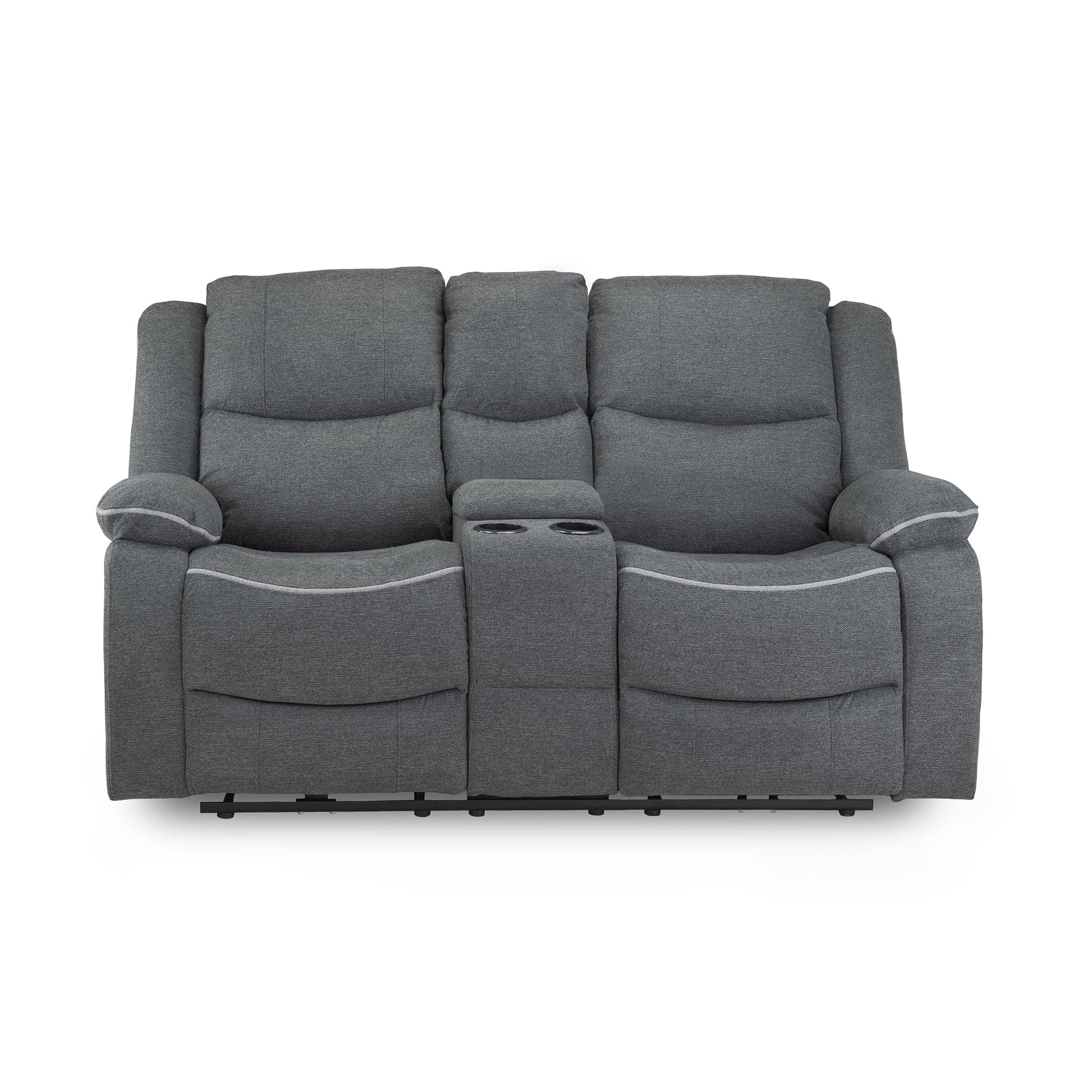Dexter Electric Recliner Sofa Grey Fabric 2 Seater (7023533555776) (7023520350272)