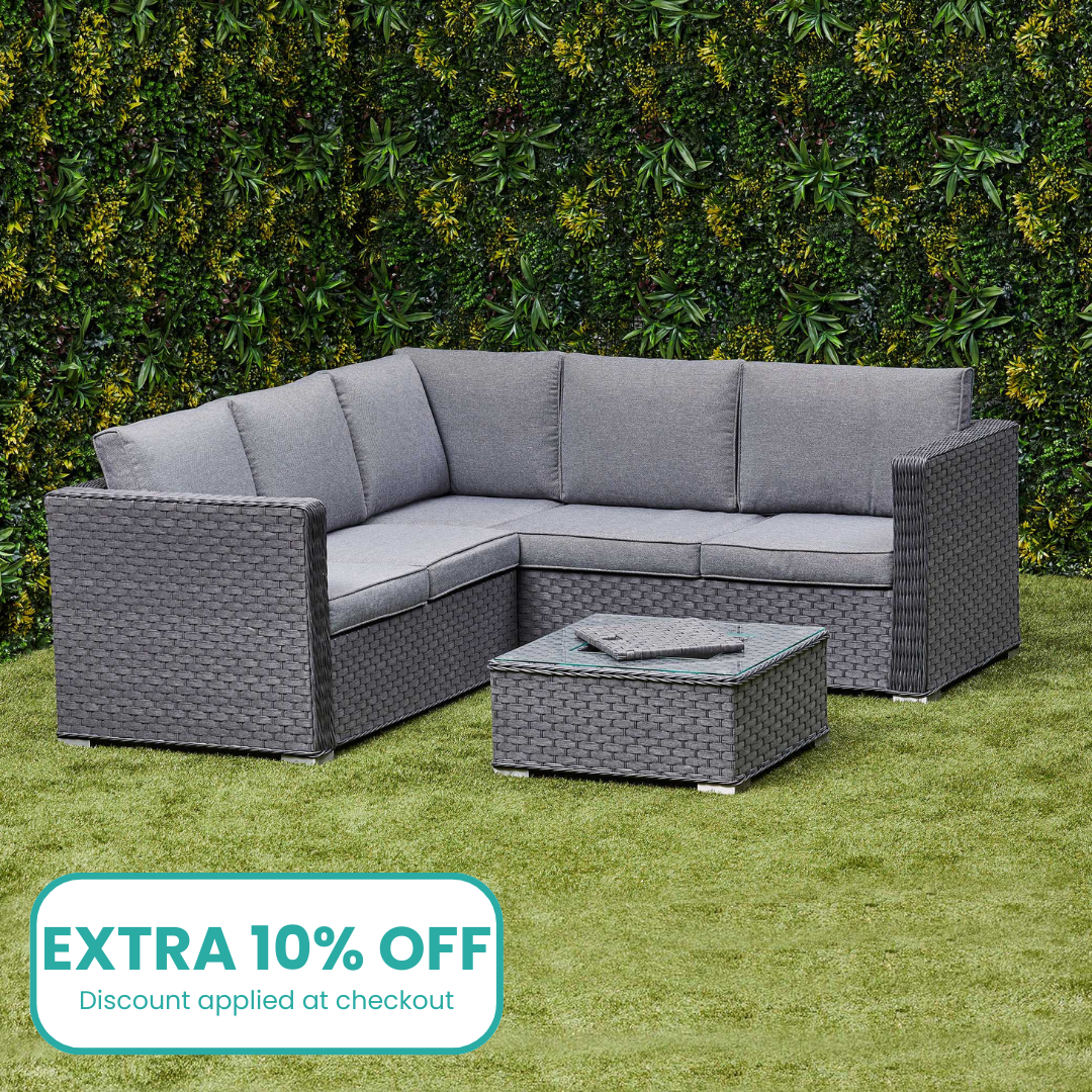 Nova Rattan Corner Sofa Set with Ice Bucket Grey (14929984094586)