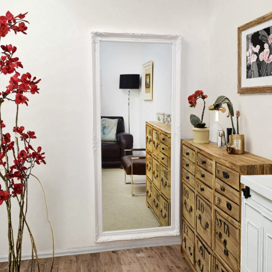 Kingsbury White Classic Dress Mirror 168 x 76 CM (15010562310522)