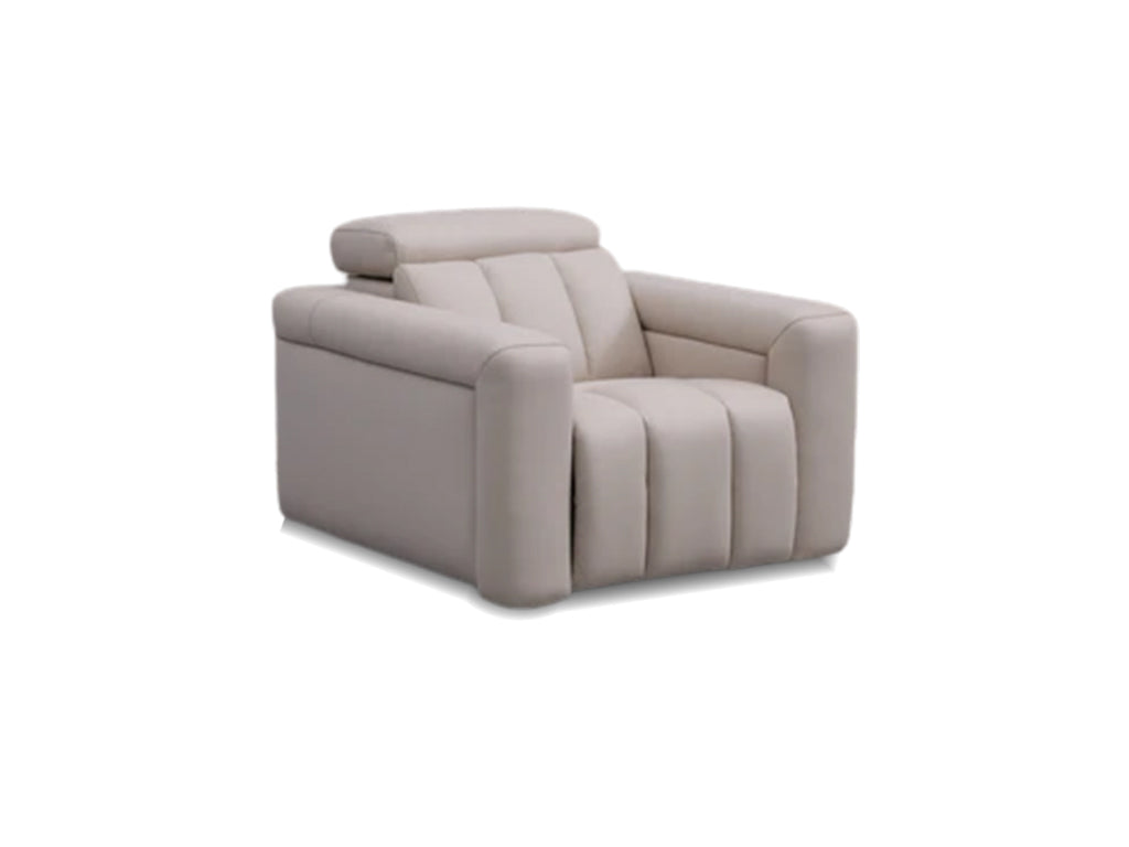 Ellen Electric Reclining Armchair in Beige - AMC Furniture