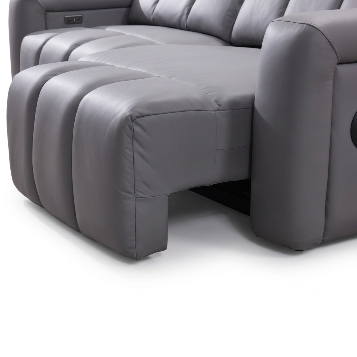 Ellen Electric Reclining 3 Seater Sofa in Grey Meta Sofa Ltd