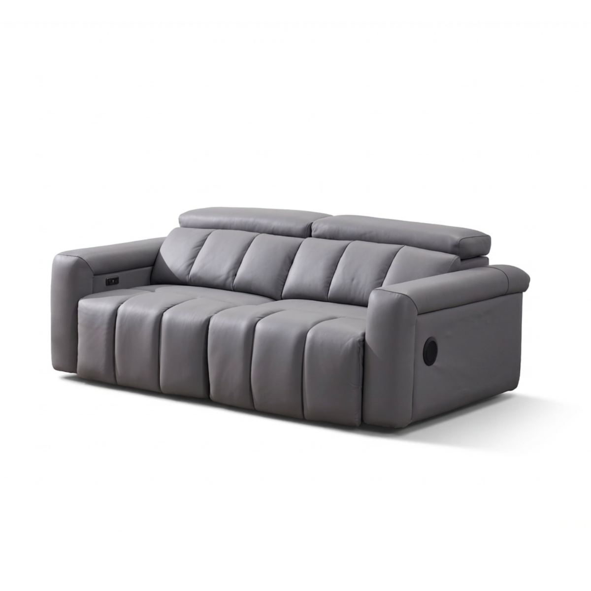 Ellen Electric Reclining 3 Seater Sofa in Grey Meta Sofa Ltd
