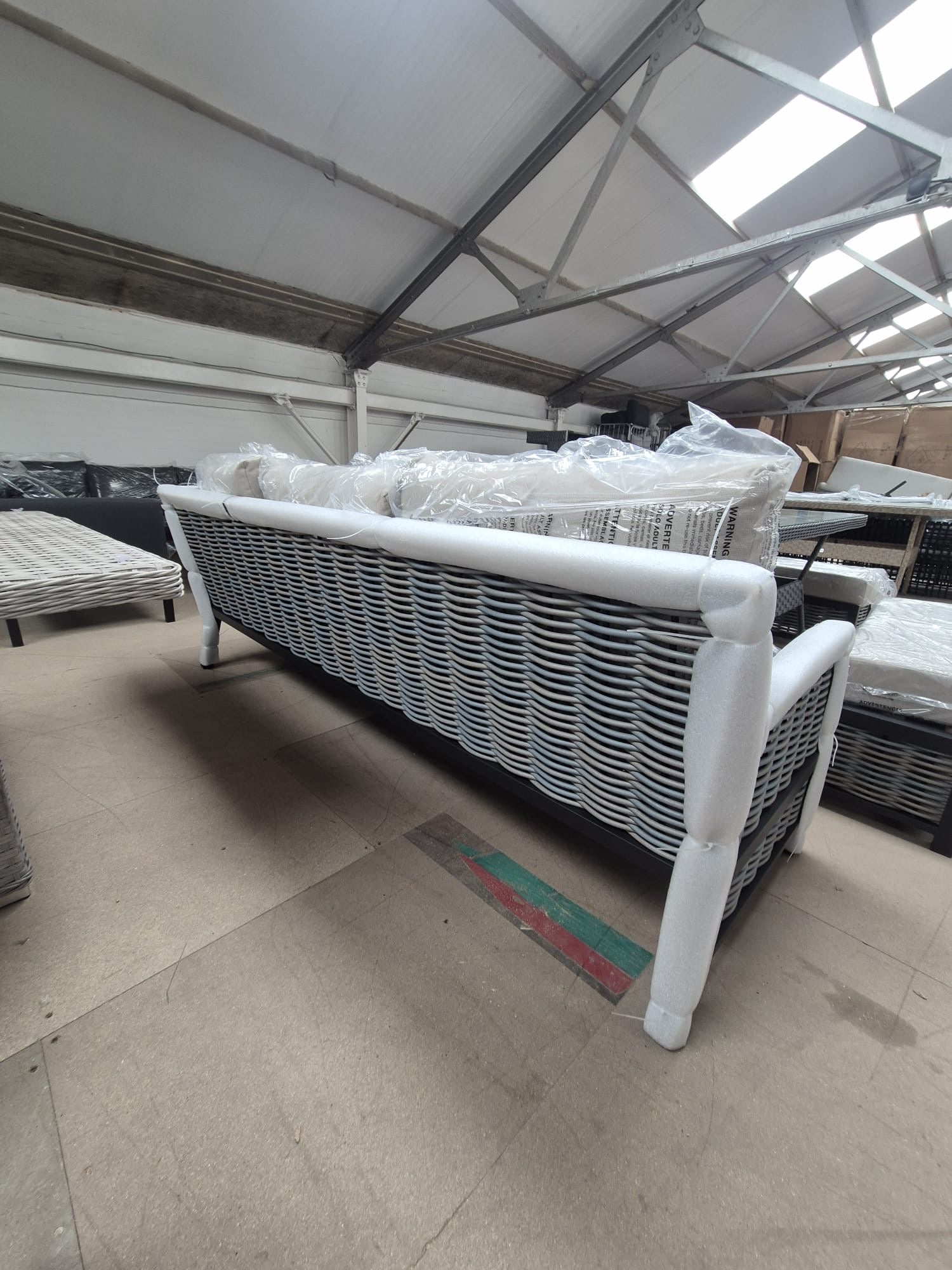 Ivy Aluminium Corner Sofa Set with Rattan Dining Table - AMC Furniture