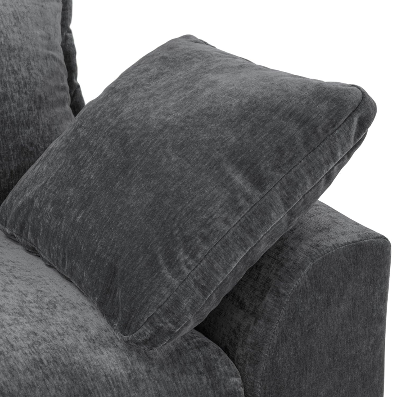 Finn Sofa Grey Large Corner - cushion view (7022943338560)