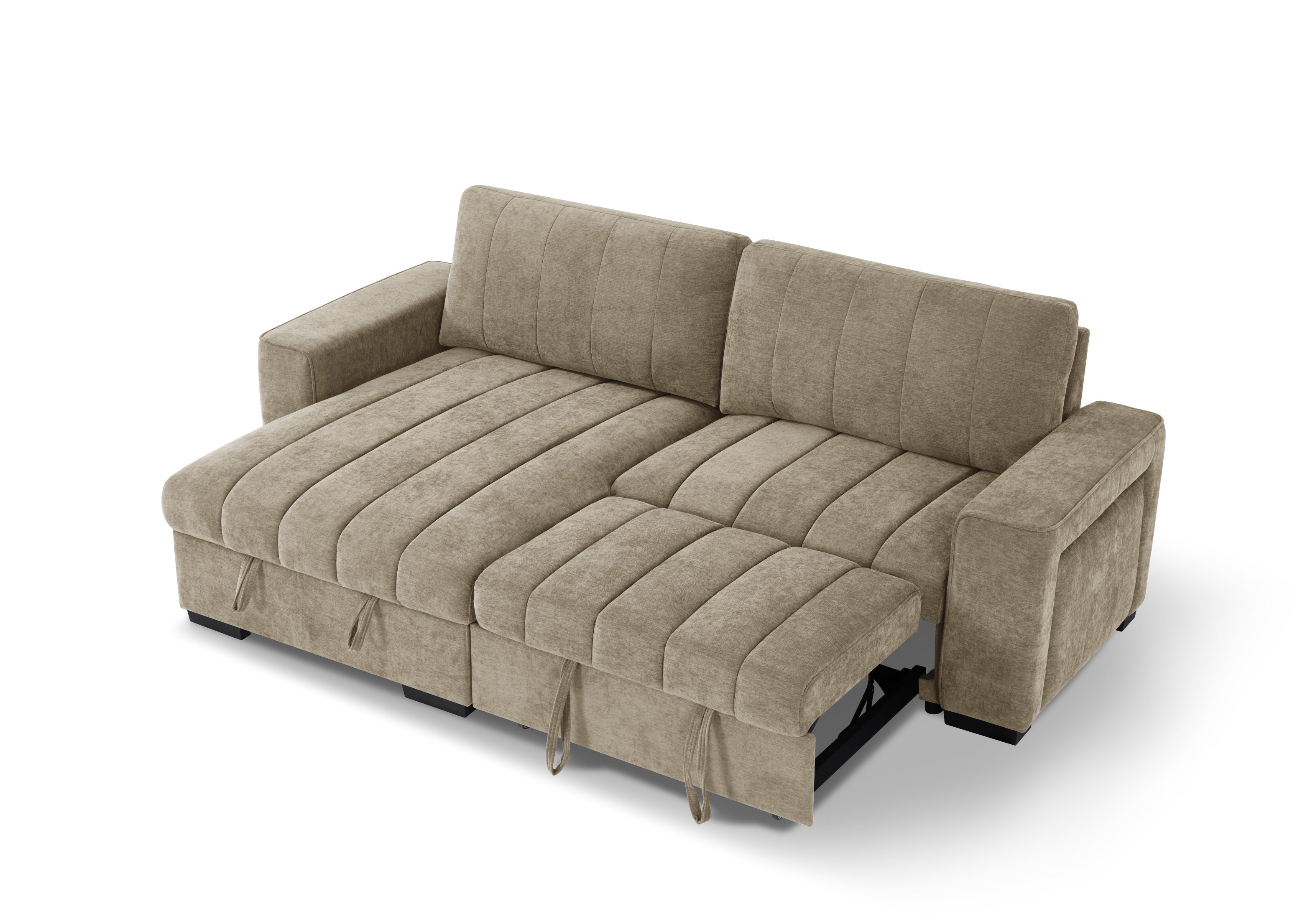 Alfie Universal Corner Sofa Bed in Beige - AMC Furniture