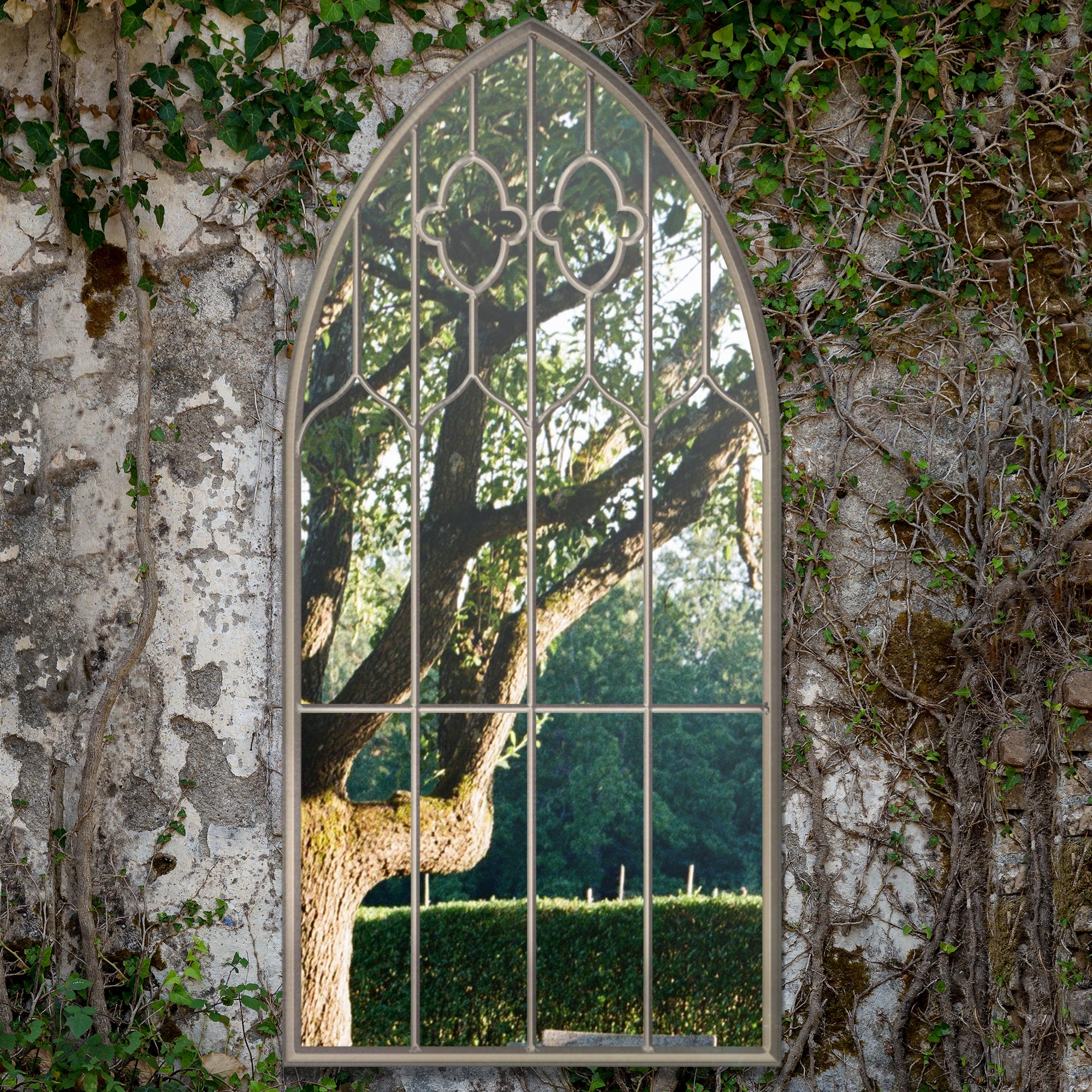 Buttercup Country Arch Large Garden Mirror 160 x 85cm 5ft3 x 2ft9 (15010544157050)