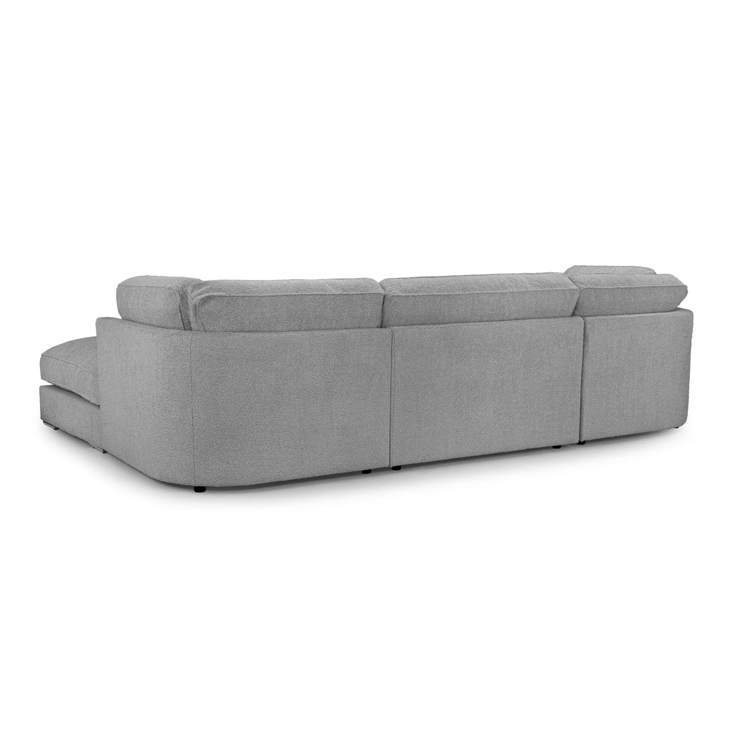 Greenwich Grey U Shape Corner Sofa - back side view (7023833350208)
