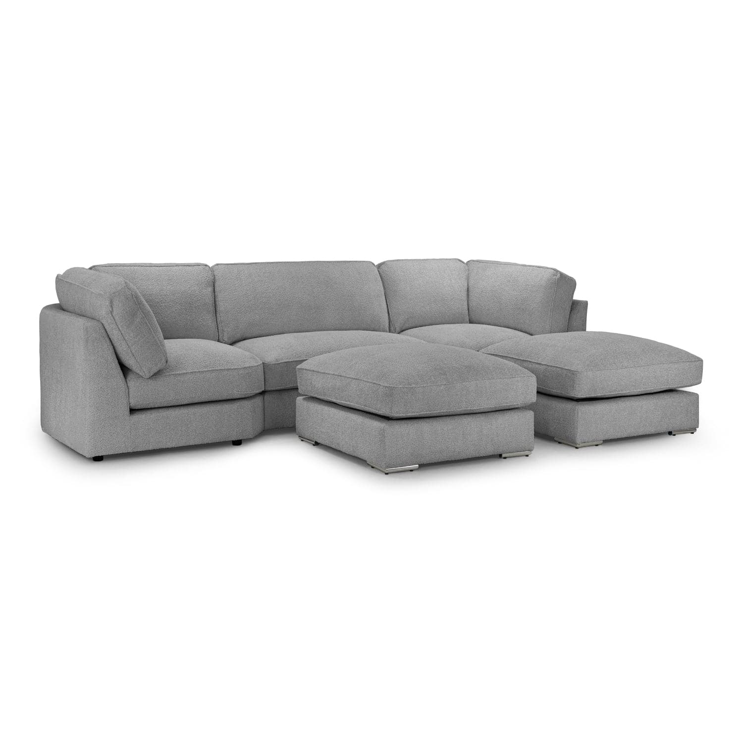 Greenwich Grey U Shape Corner Sofa -right angle view (7023833350208)