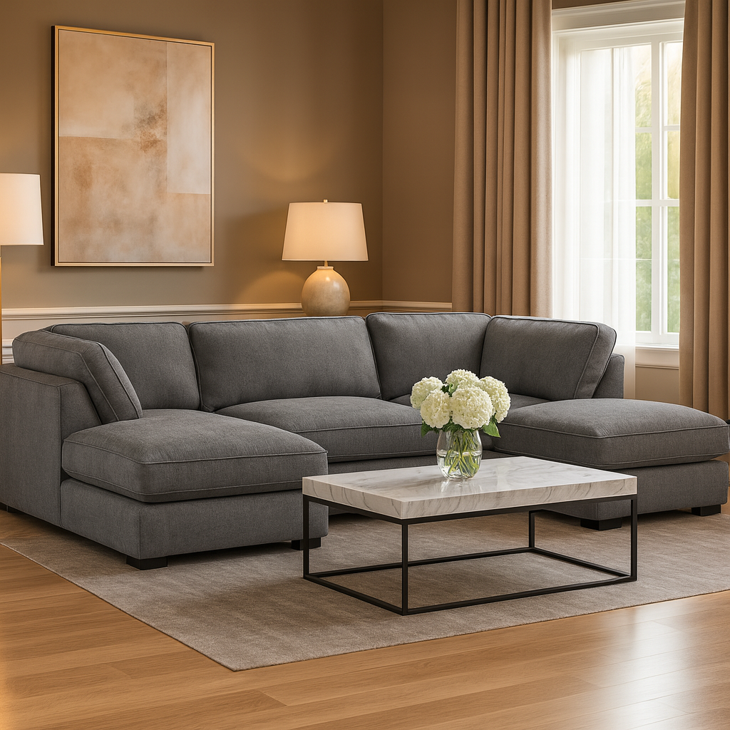 Greenwich Sofa Grey U Shape Corner (7023833350208)