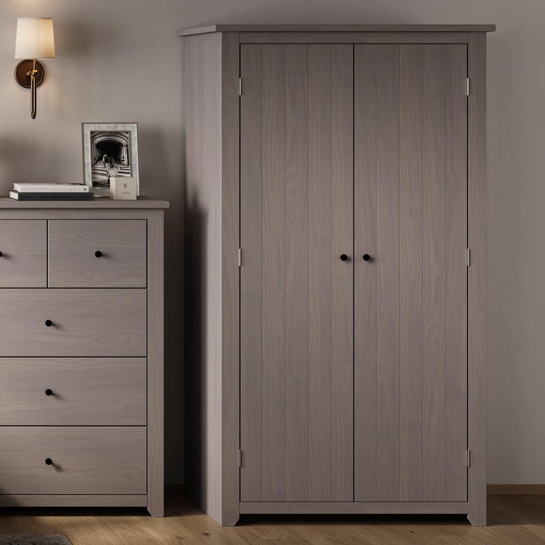 HAVANA GREY 2 DOOR WARDROBE (2 PACKS) (14969140085114)