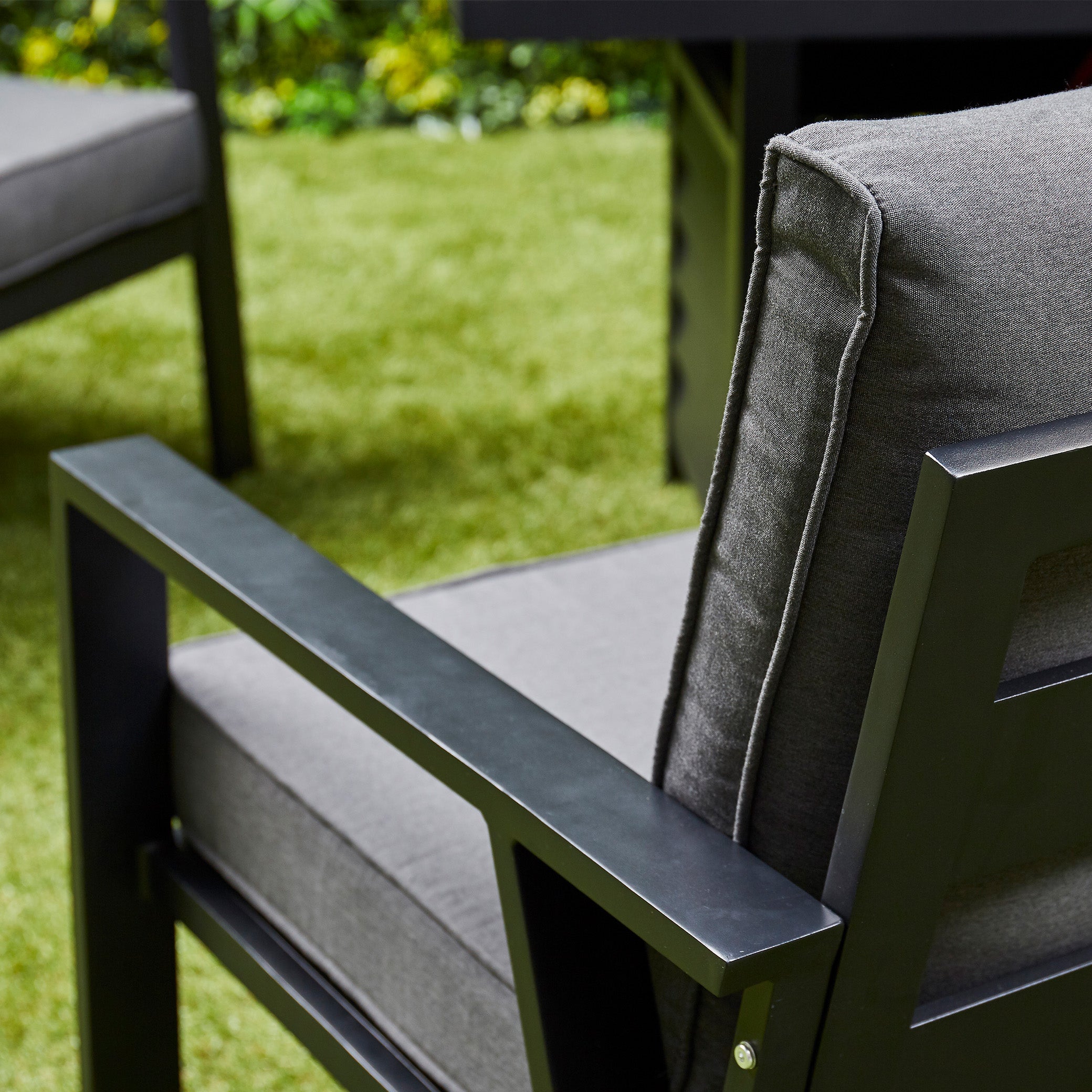 Grey Sienna Aluminium Sofa Set cushion- Close View (14930005590394)