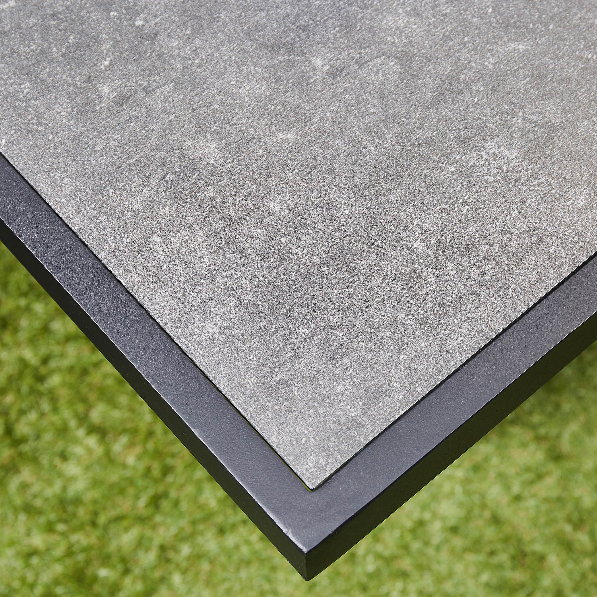 Grey Sienna Ceramic top dining table- Close view (14930005590394)