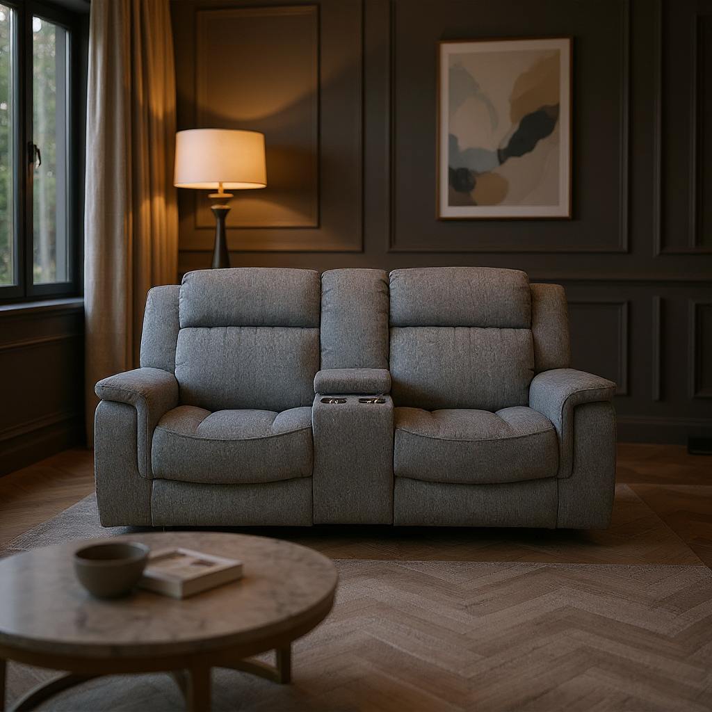 Hamlet 2 Seater Recliner Sofa in Grey (7023948791872)