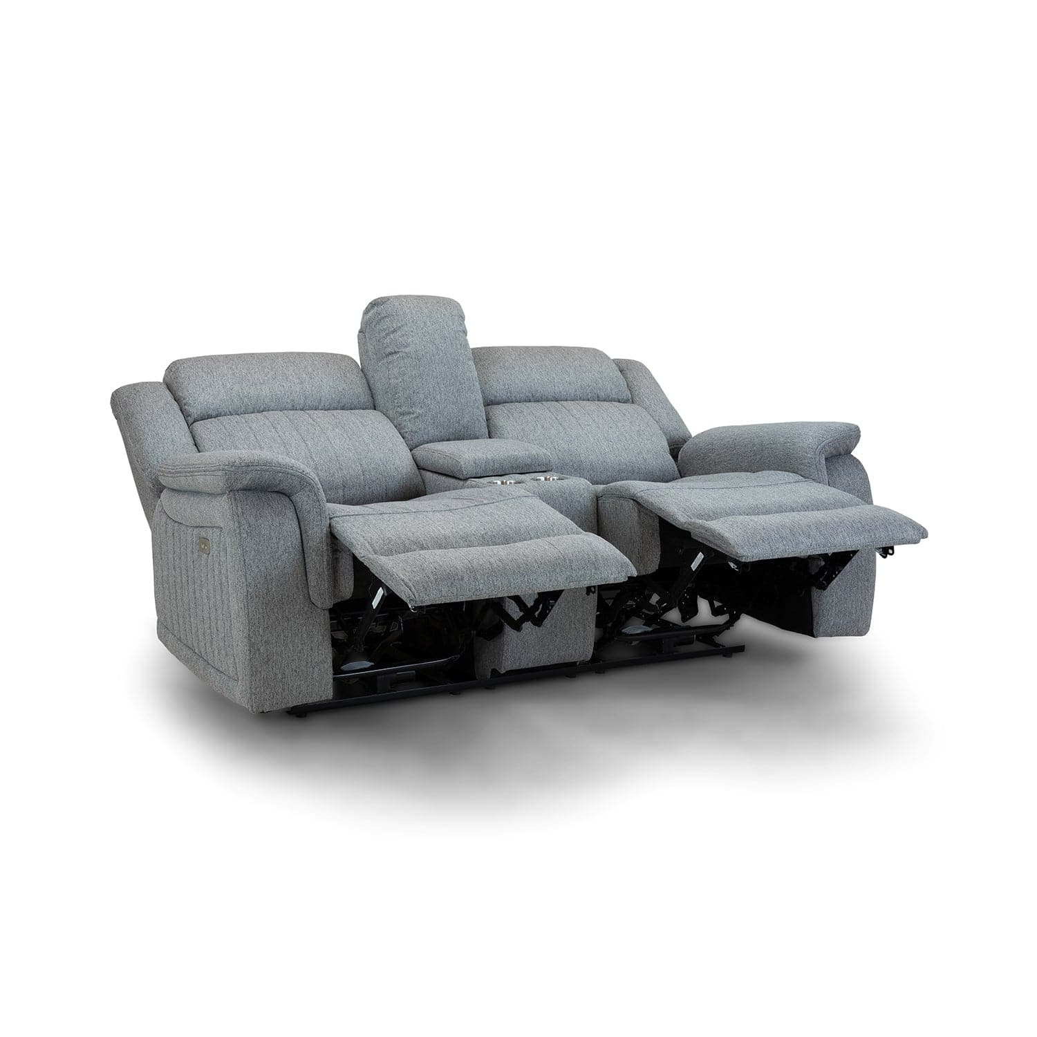 Hamlet 2 Seater Recliner Sofa in Grey - both open recliner view (7023948791872)