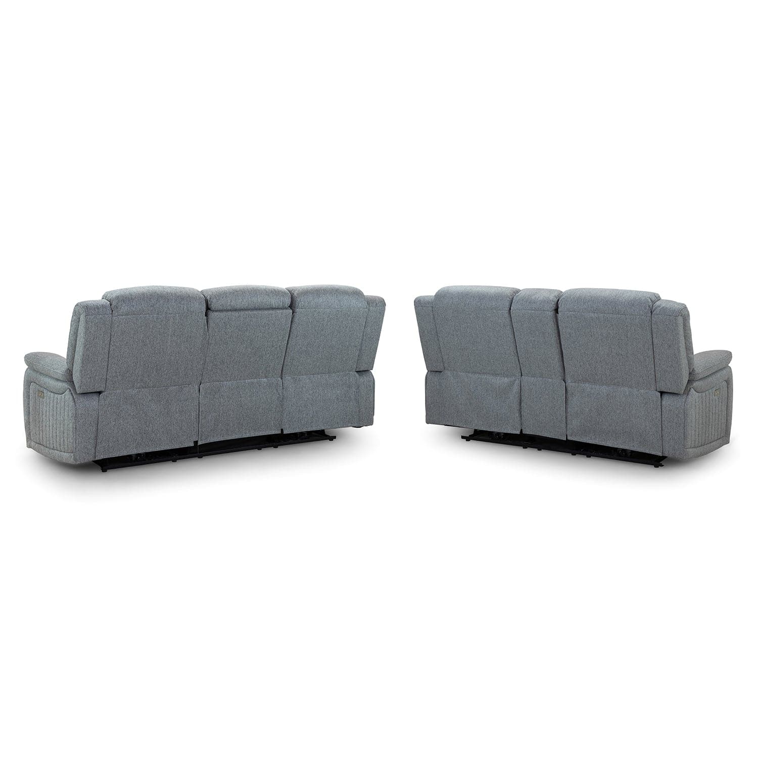 Hamlet Three Plus Two Power Recliner Sofa Set in Grey - back view (7023948595264)