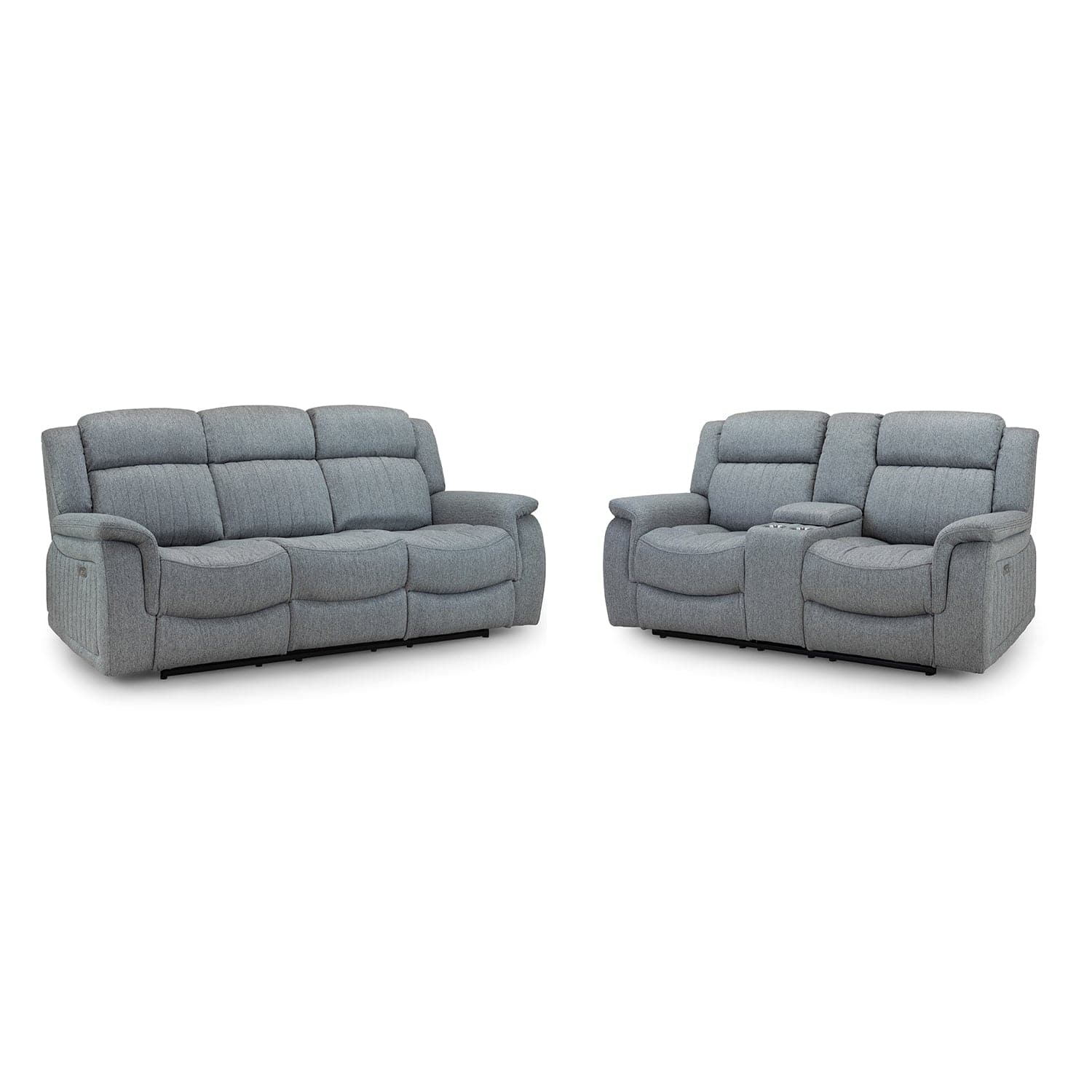 Hamlet 3+2 Power Recliner Sofa Set in Grey - front view (7023948595264)