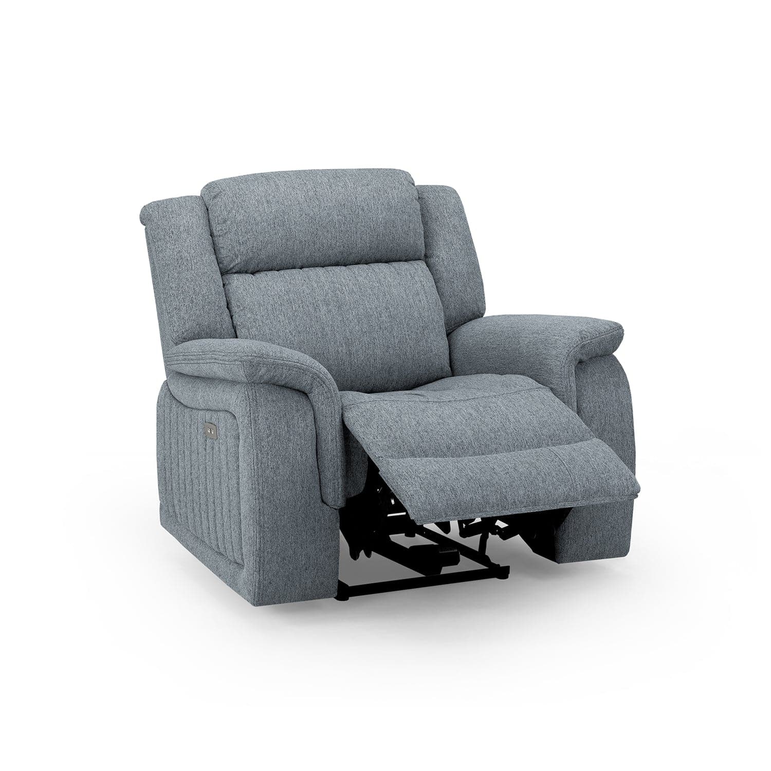 Hamlet Recliner Sofa Grey Armchair - open recliner view (7023949119552)