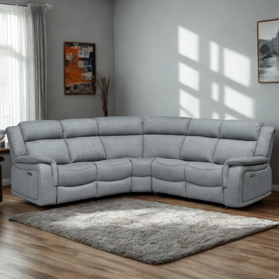 Hamlet Recliner Sofa Grey Large Corner - AMC Furniture