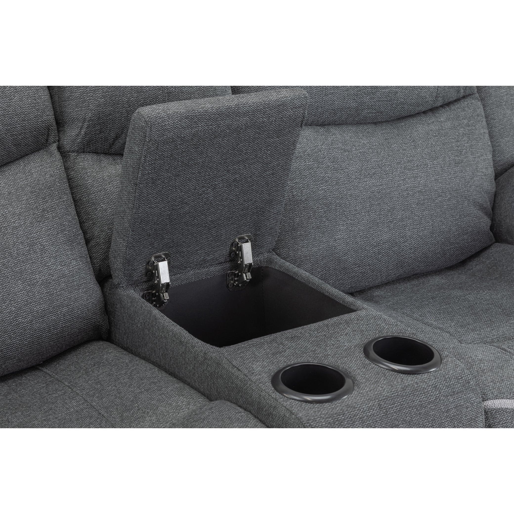Handy side pocket on Dexter Electric Recliner Sofa Grey Fabric 3+2 Set (7023529132096)