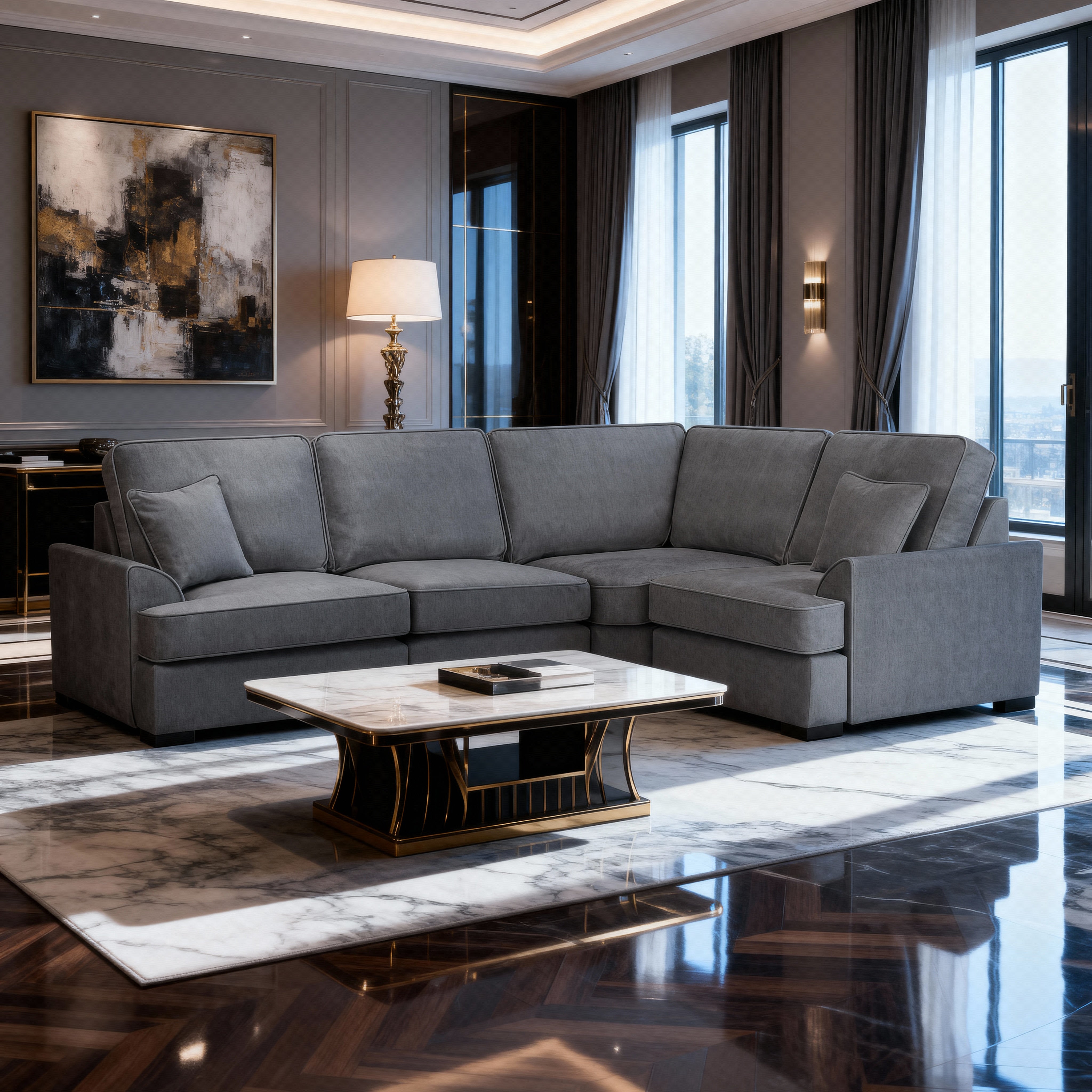 Harley Universal Corner Sofa Grey (7023518285888)