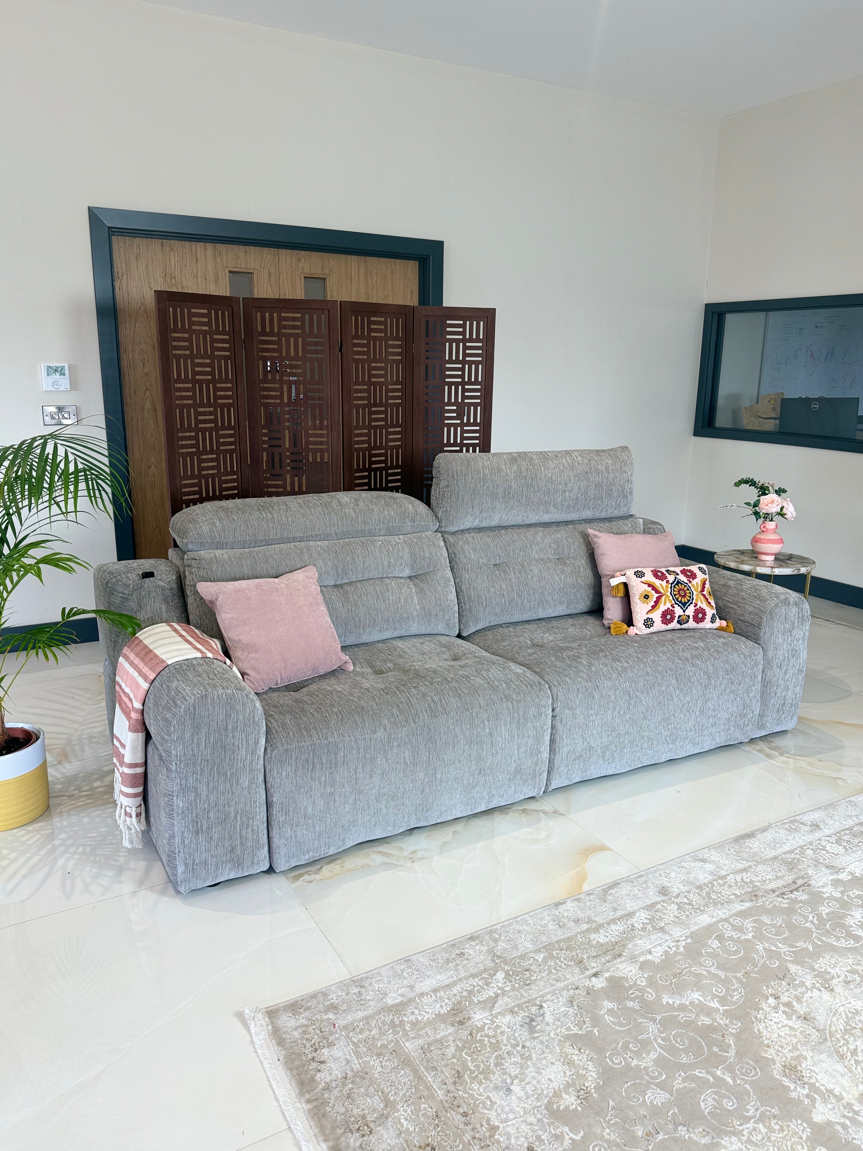 Bolt Electric 3 Seater Sofabed Grey Beehive