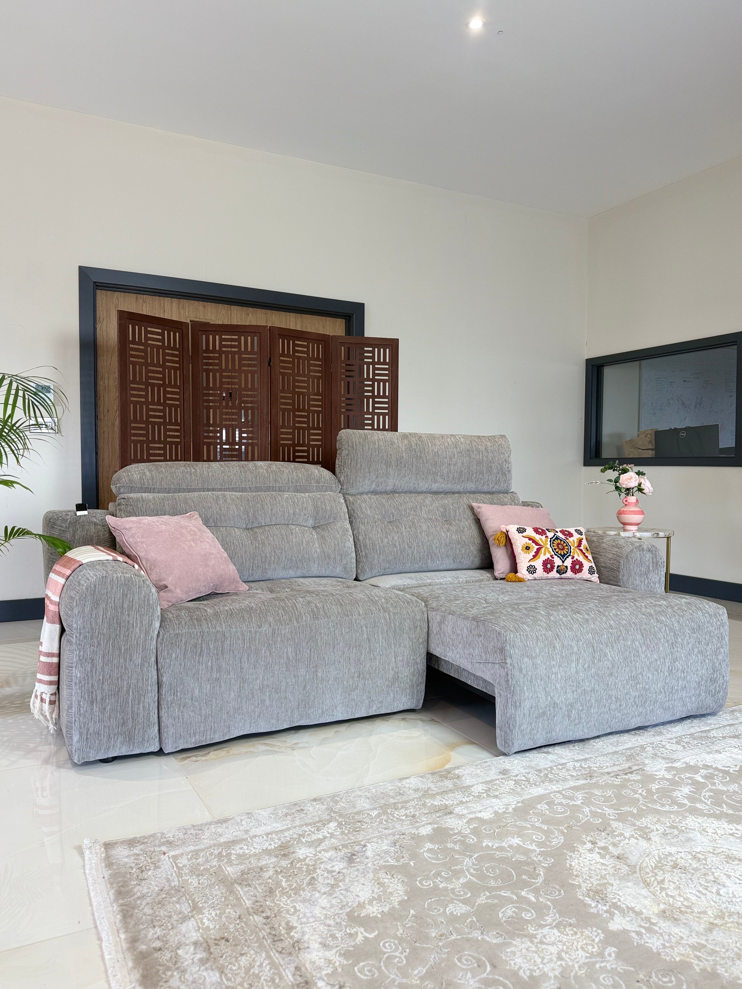Bolt Electric 3 Seater Sofabed Grey Beehive