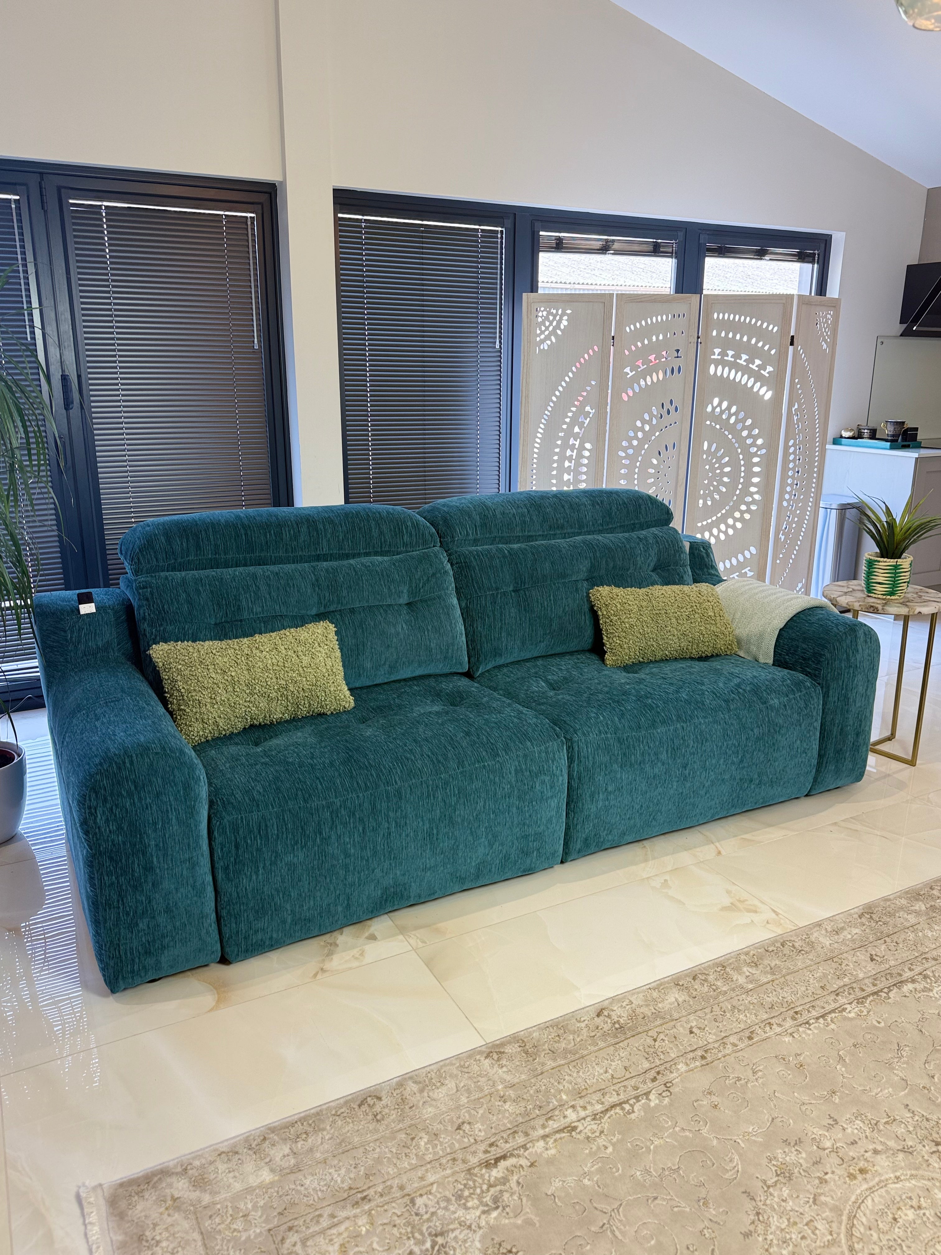 Bolt Electric 3 Seater Sofabed Teal Beehive