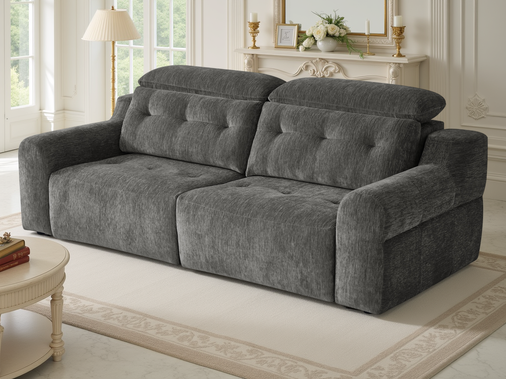 Bolt Electric Sofa Charcoal - AMC Furniture